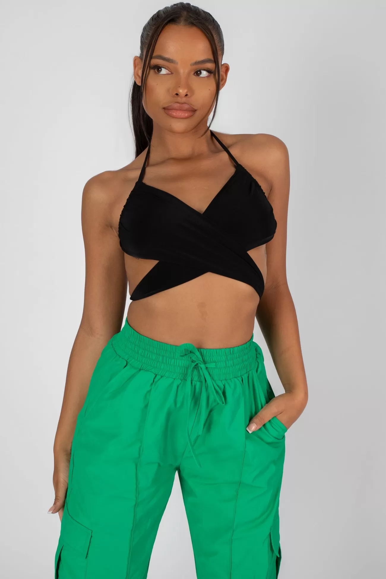 Public Desire 90S Butterfly Slinky Top Black Discount