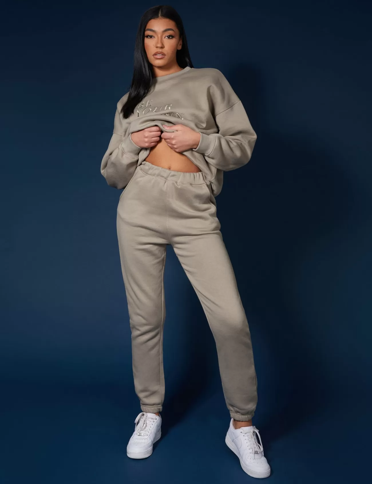 Public Desire 90S Oversized Joggers Khaki Flash Sale