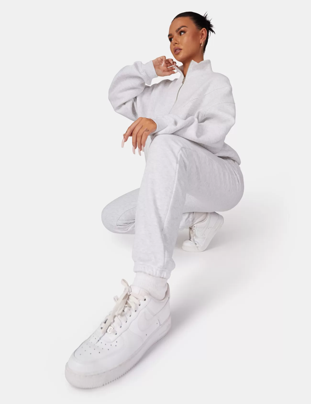 Public Desire 90S Oversized Joggers Oatmeal Marl Cheap