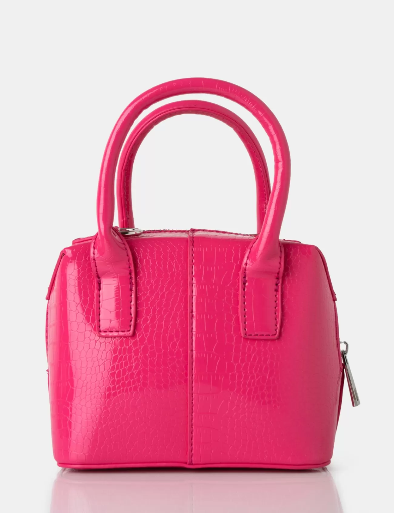 Public Desire Bode Bright Croc Square Top Handle Mini Bag Pink Outlet