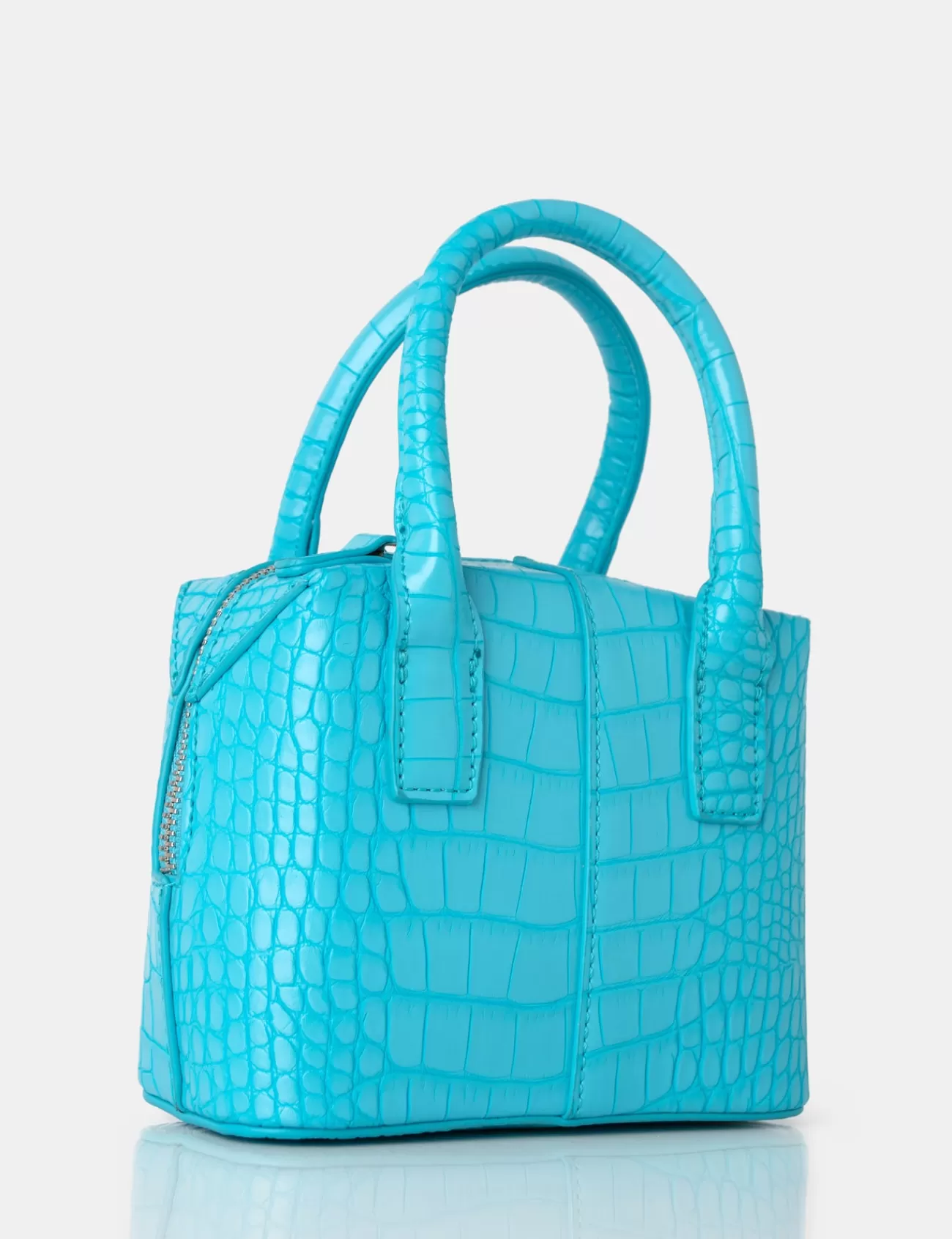 Public Desire Bode Croc Square Top Handle Mini Bag Blue Sale