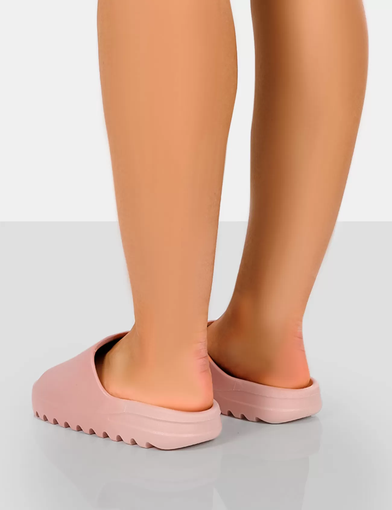 Public Desire Brady Baby Rubber Flat Slider Sandals Pink Best