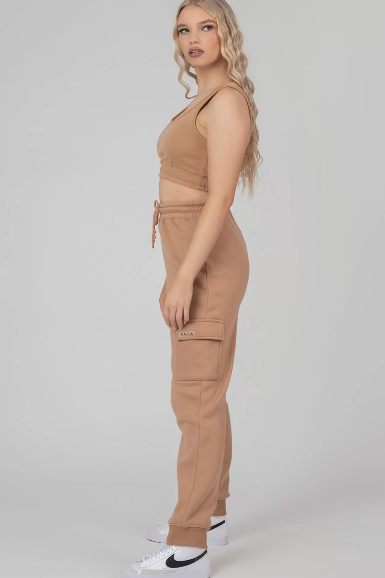 Public Desire Cargo Joggers Biscuit Brown Flash Sale