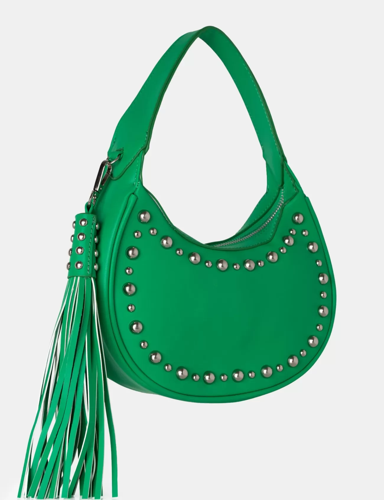 Public Desire Cato Pu Studded Tassel Boho Shoulder Bag Green Best