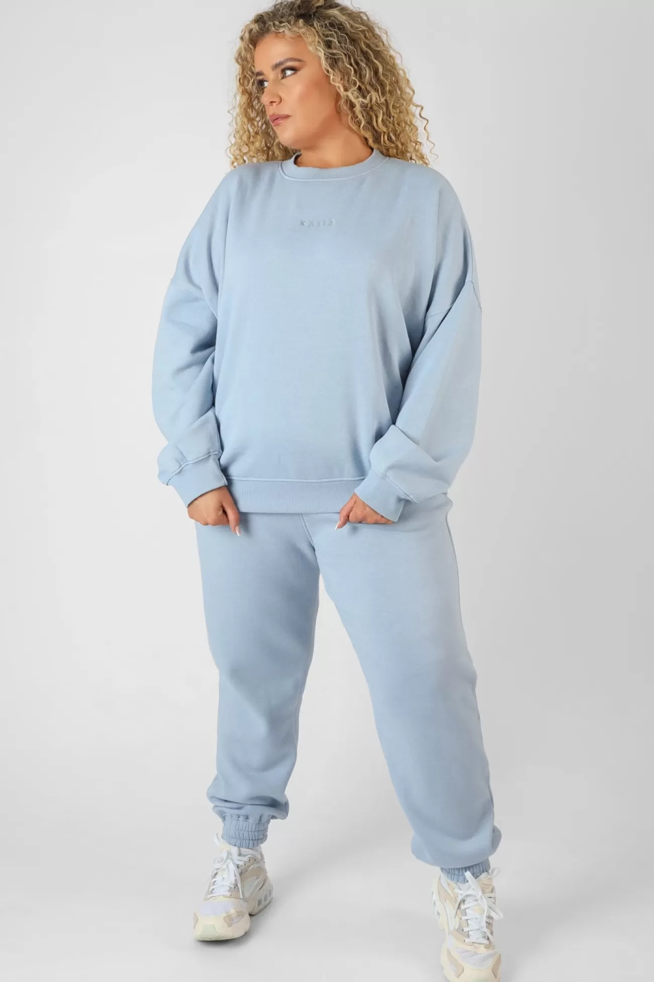 Public Desire Curve Washed Kaiia 90's Joggers Iris Blue Discount