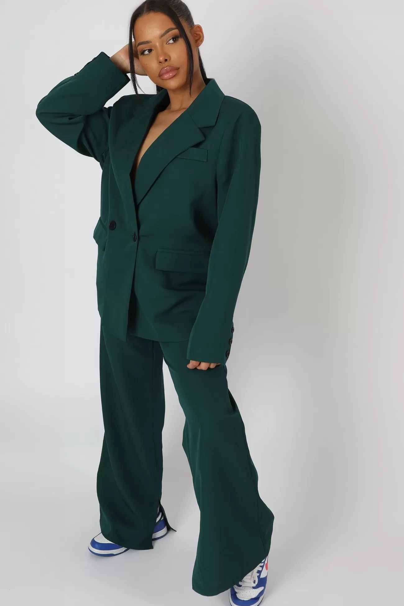 Public Desire Dad Trousers Forest Green Forestgreen Online