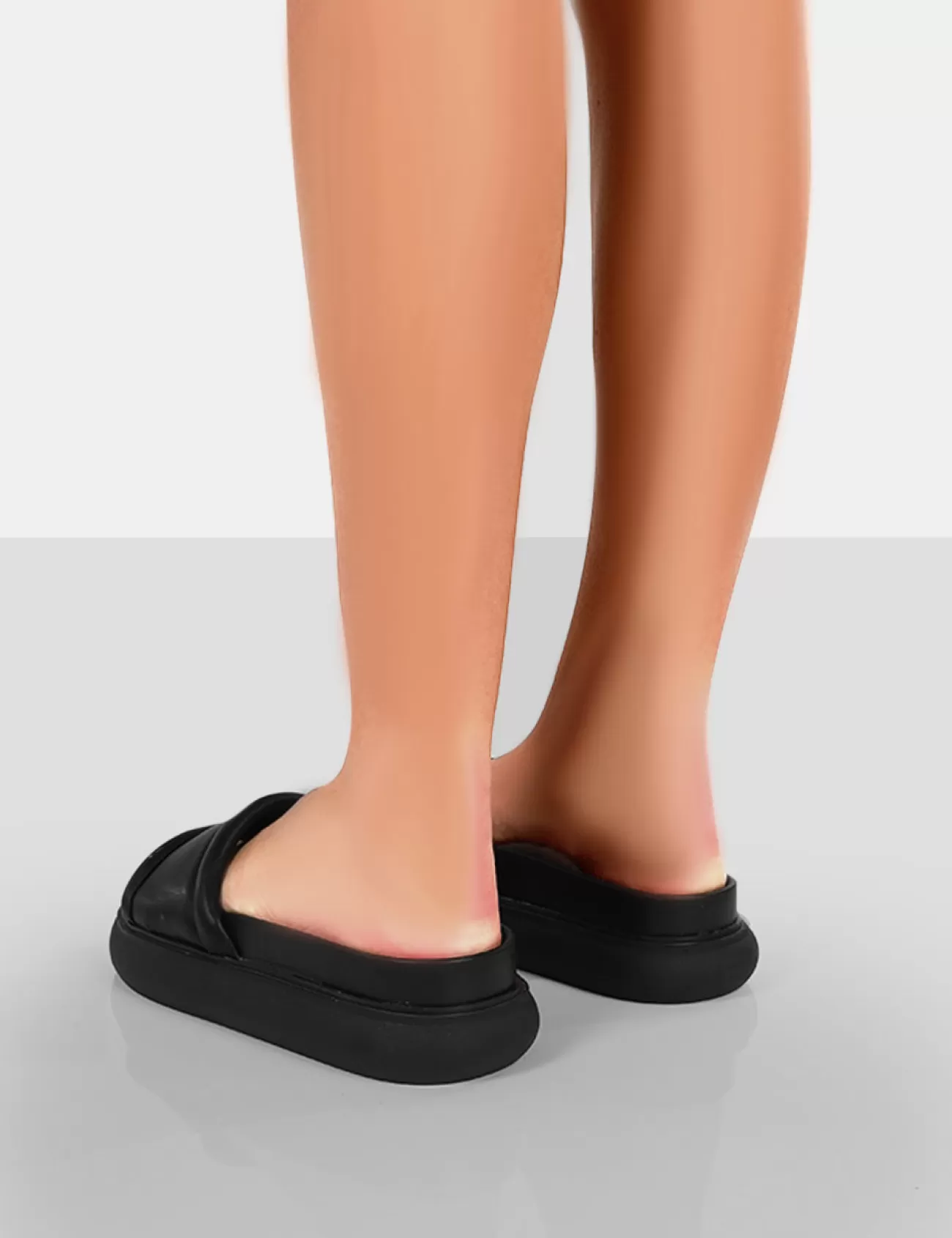 Public Desire Demi Pu Slider Sandals Black Outlet