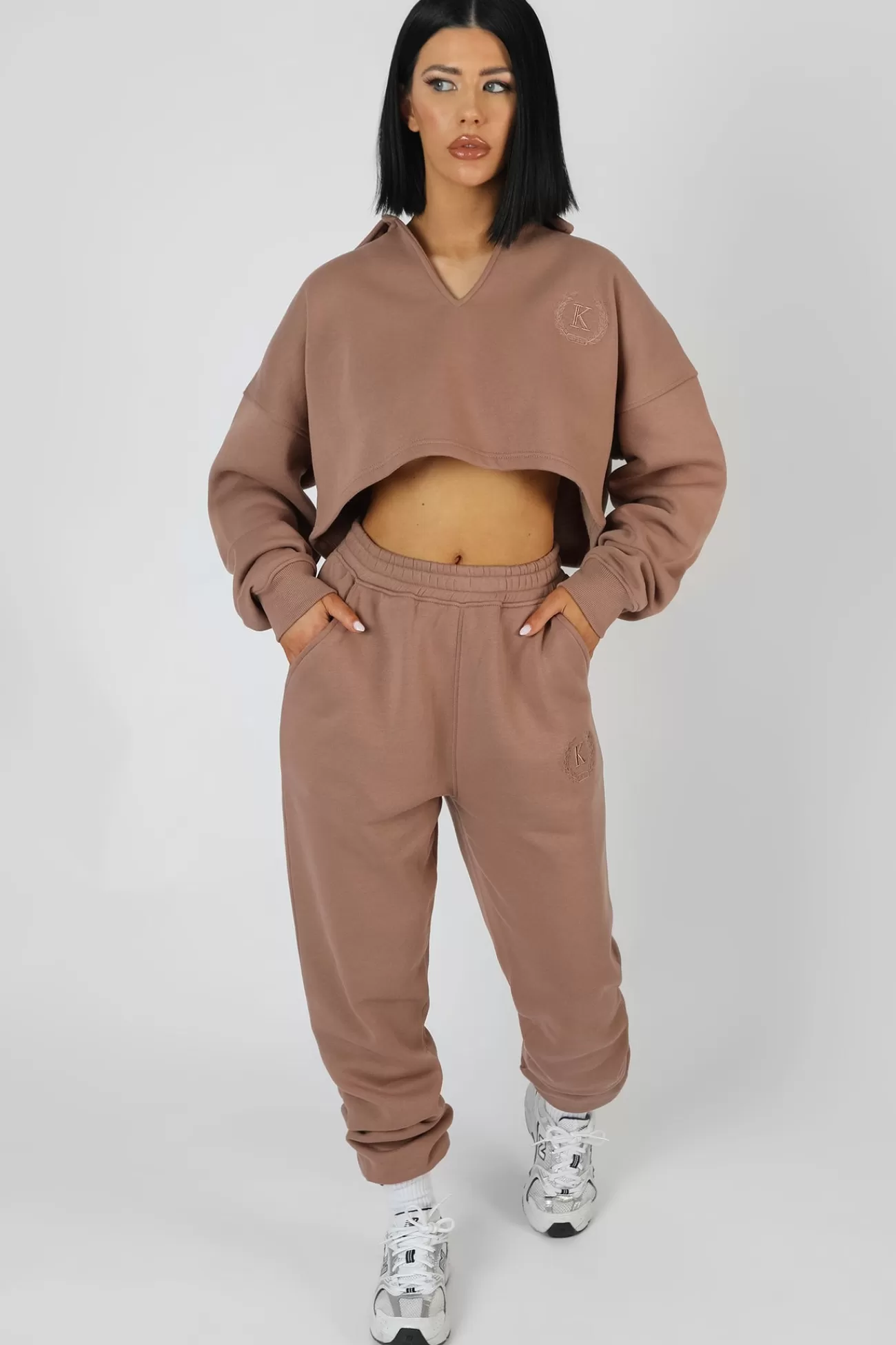 Public Desire Embroidered 90's Joggers Frappe Cheap
