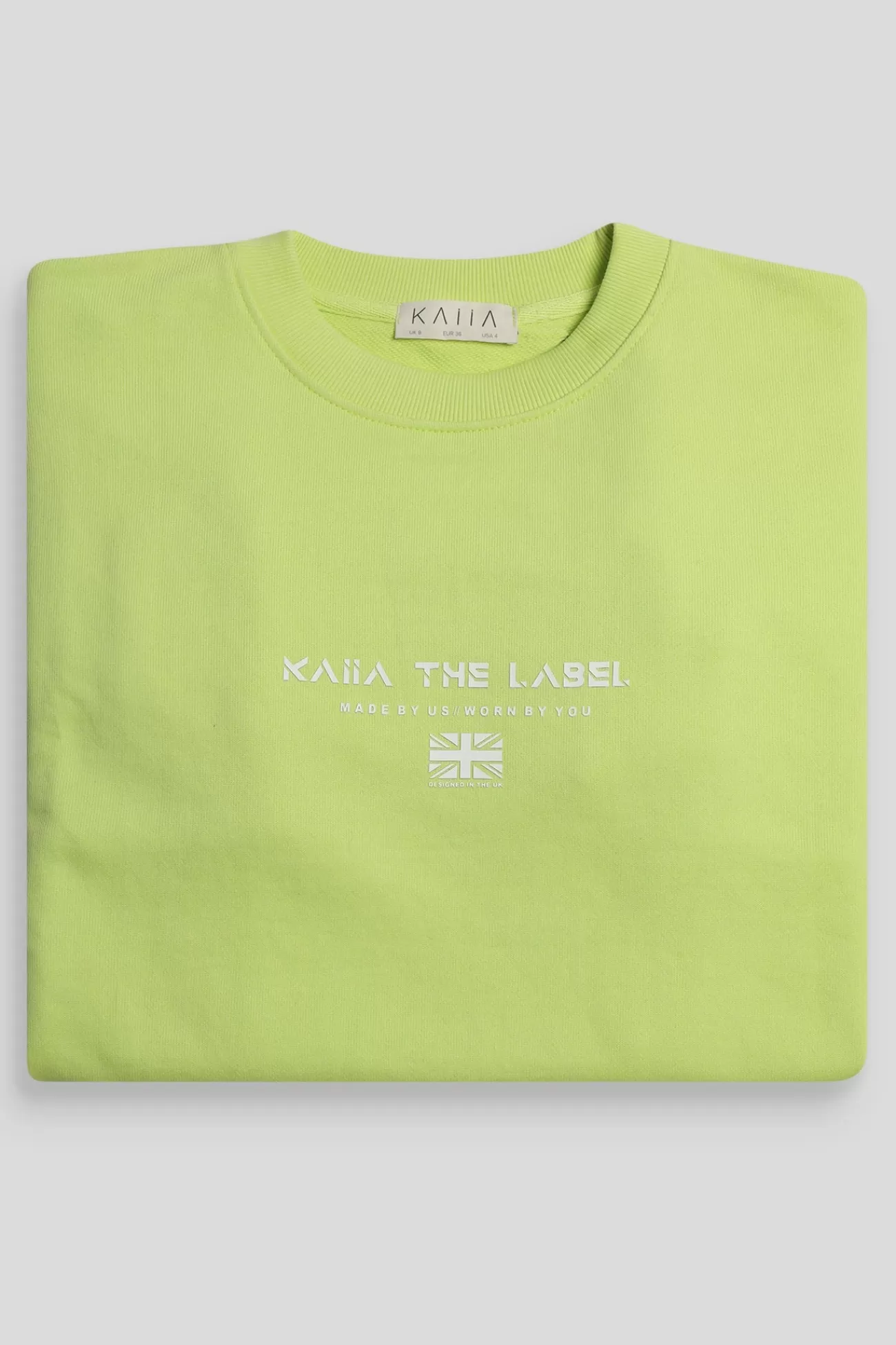 Public Desire Graphic Oversized Sweatshirt Lime Fashion