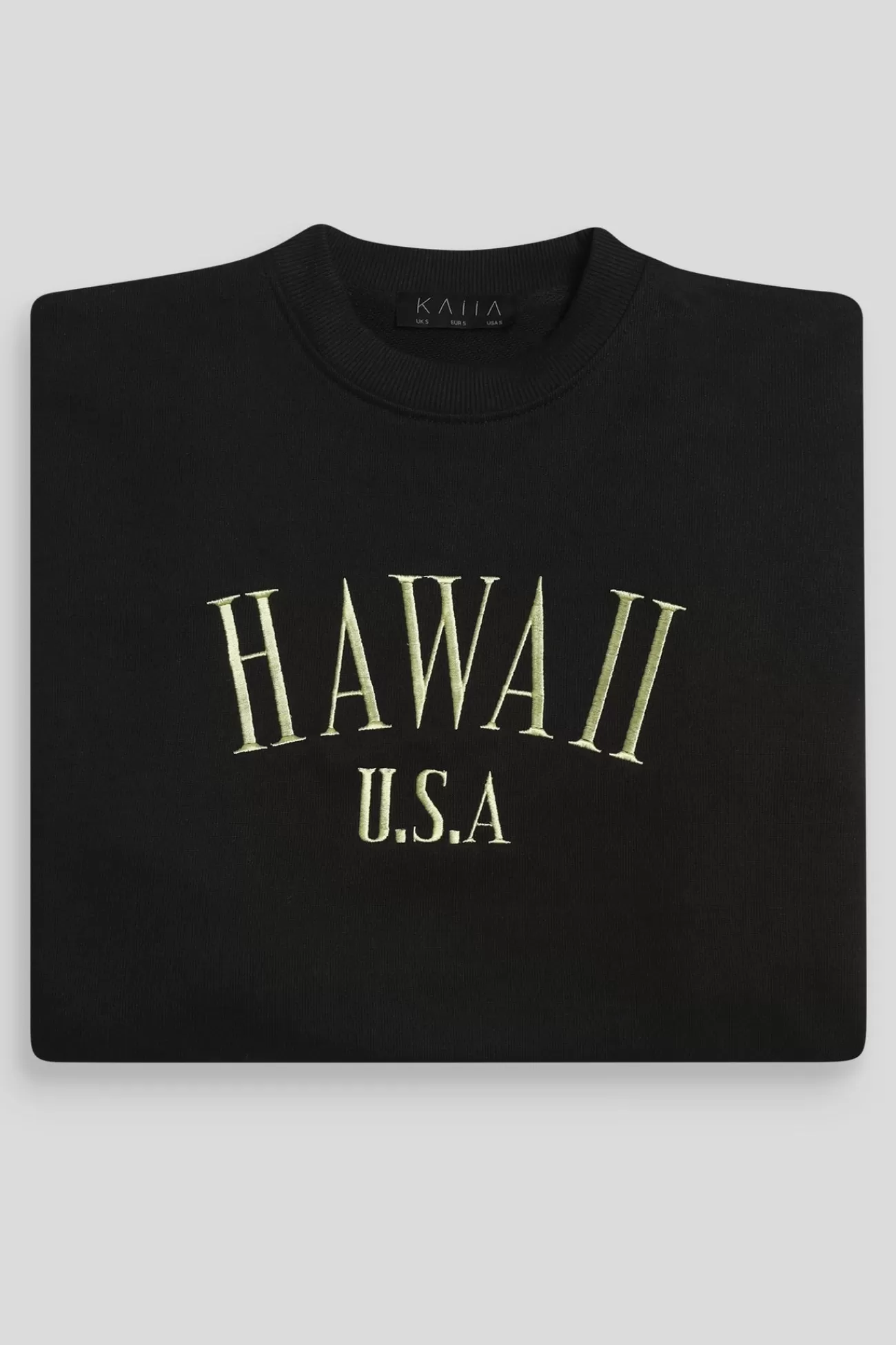 Public Desire Hawaii Embroidered Sweatshirt Black Shop