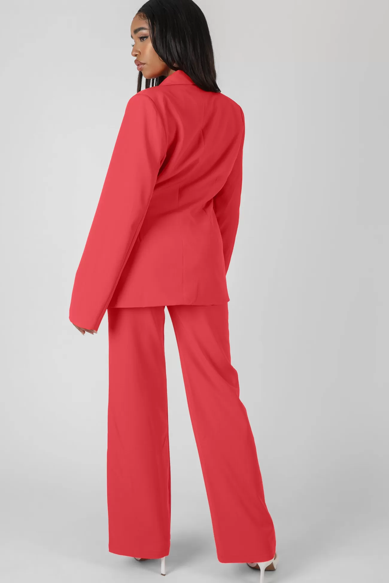 Public Desire High Waisted Straight Leg Trousers Coral Store