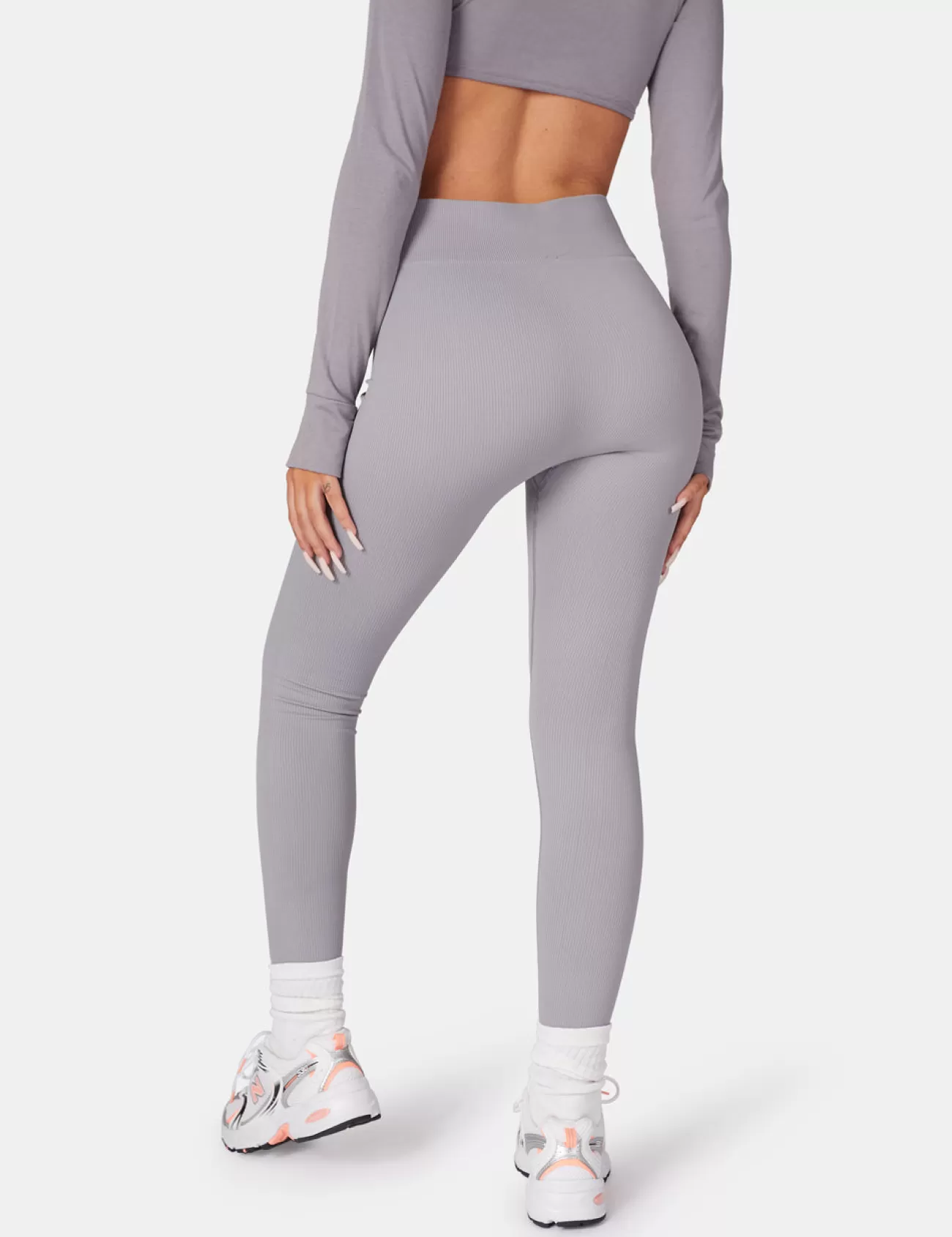 Public Desire Kaiia Premium Rib Seamless Leggings Grey Flash Sale