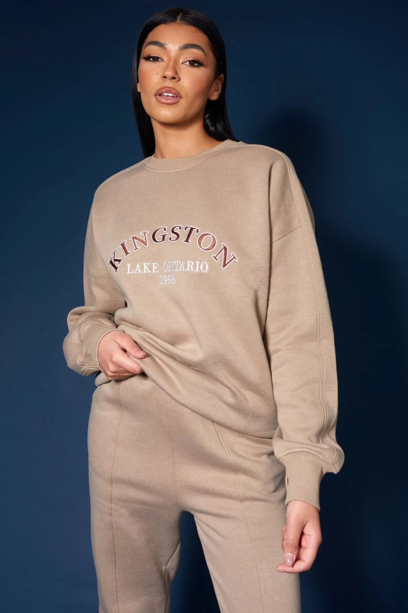 Public Desire Kingston Slogan Sweatshirt Ash Best