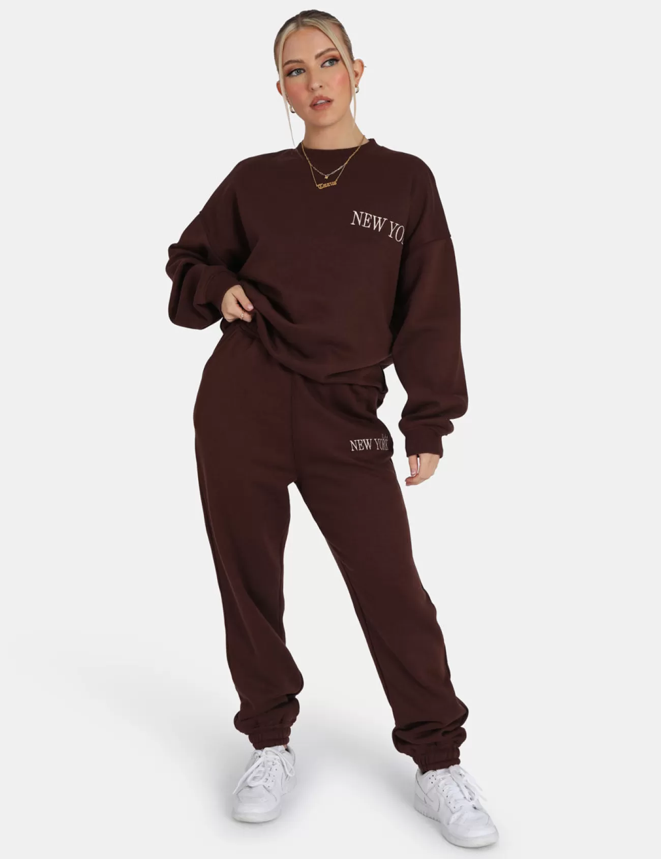 Public Desire New York 90S Joggers Chocolate Clearance