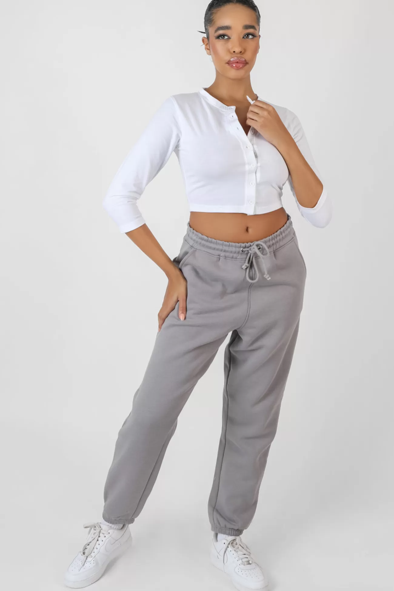 Public Desire Oversized Drawstring Joggers Grey New