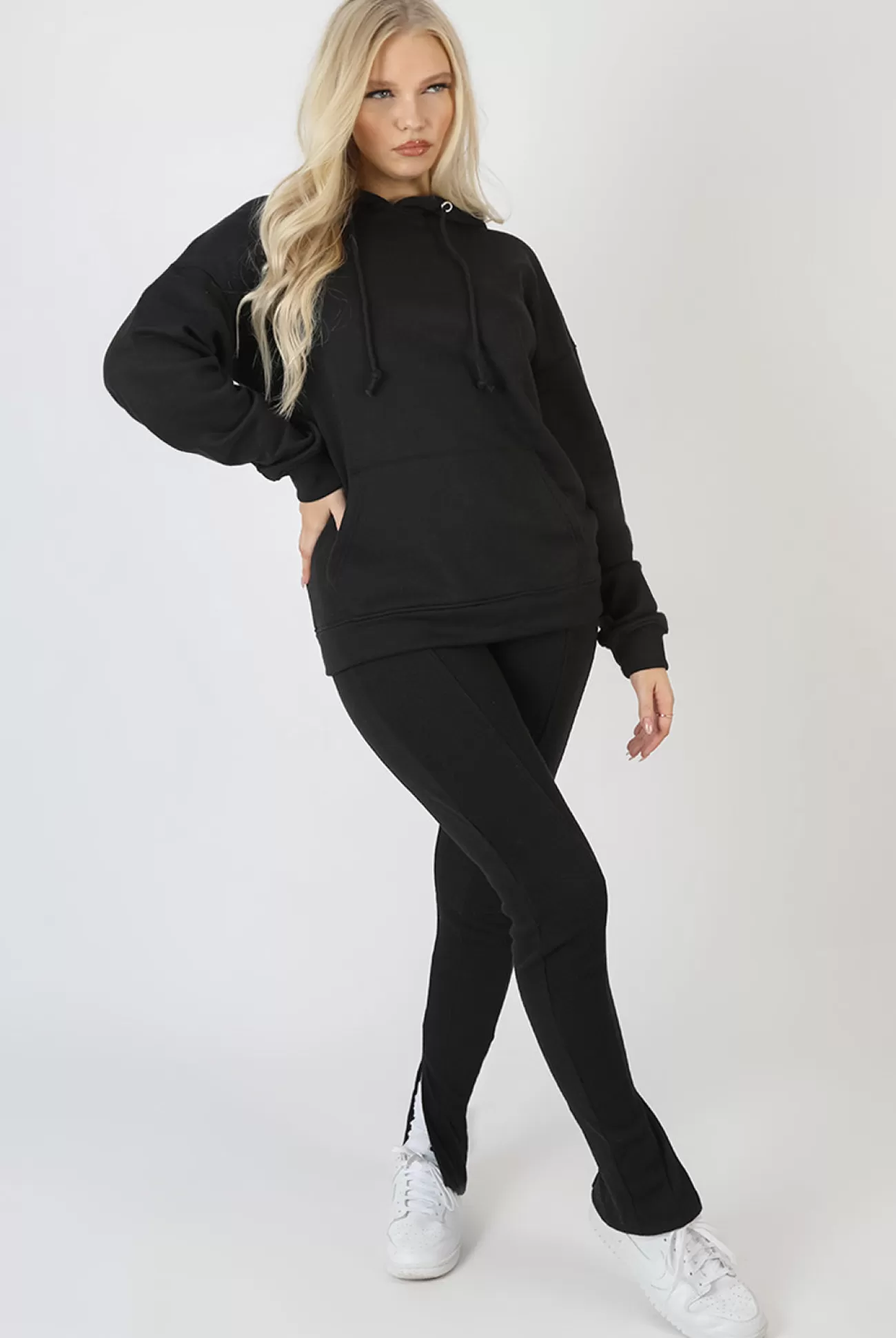 Public Desire Oversized Hoodie With Front Pocket Black Hot