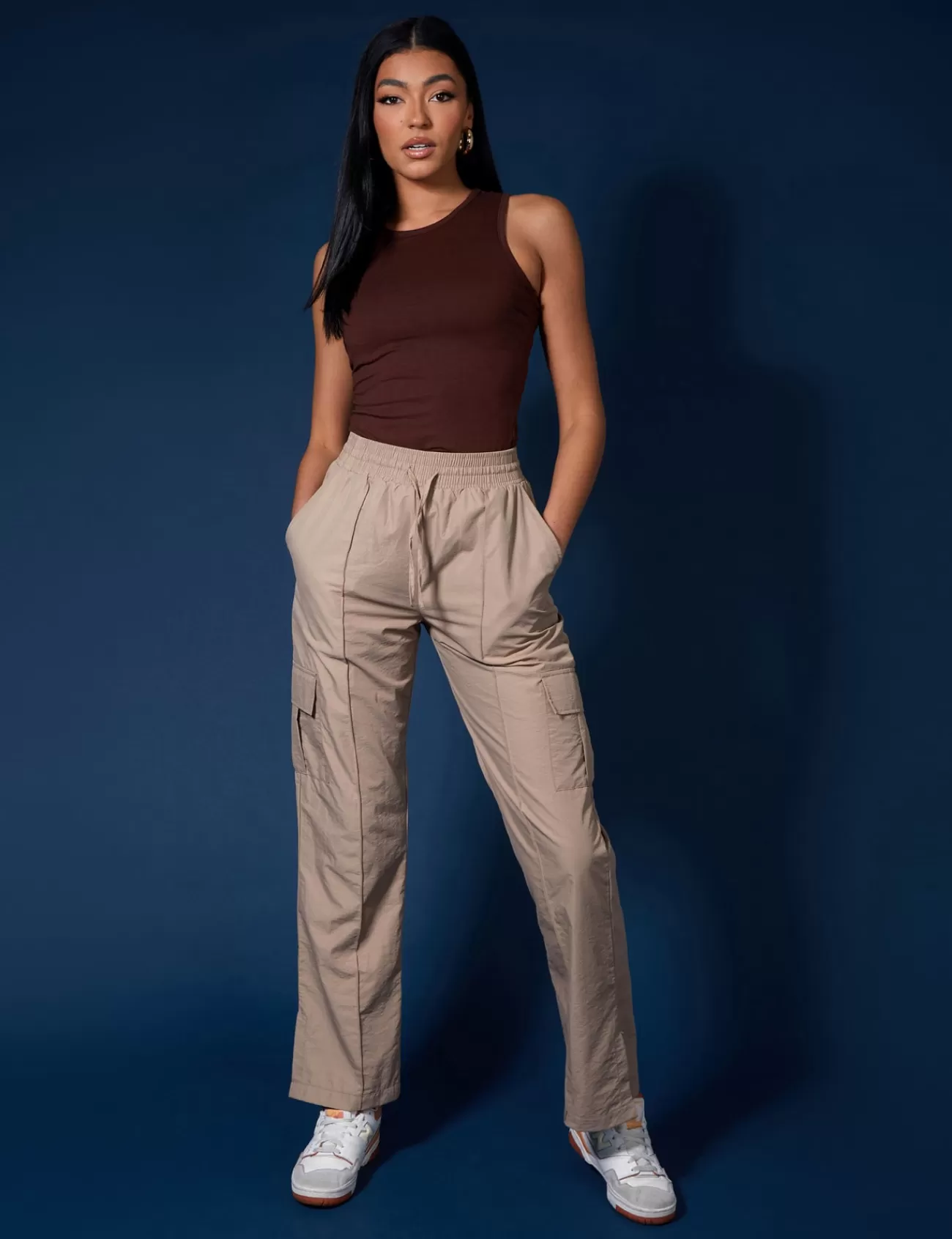 Public Desire Racer Back Bodysuit Coffee Fashion