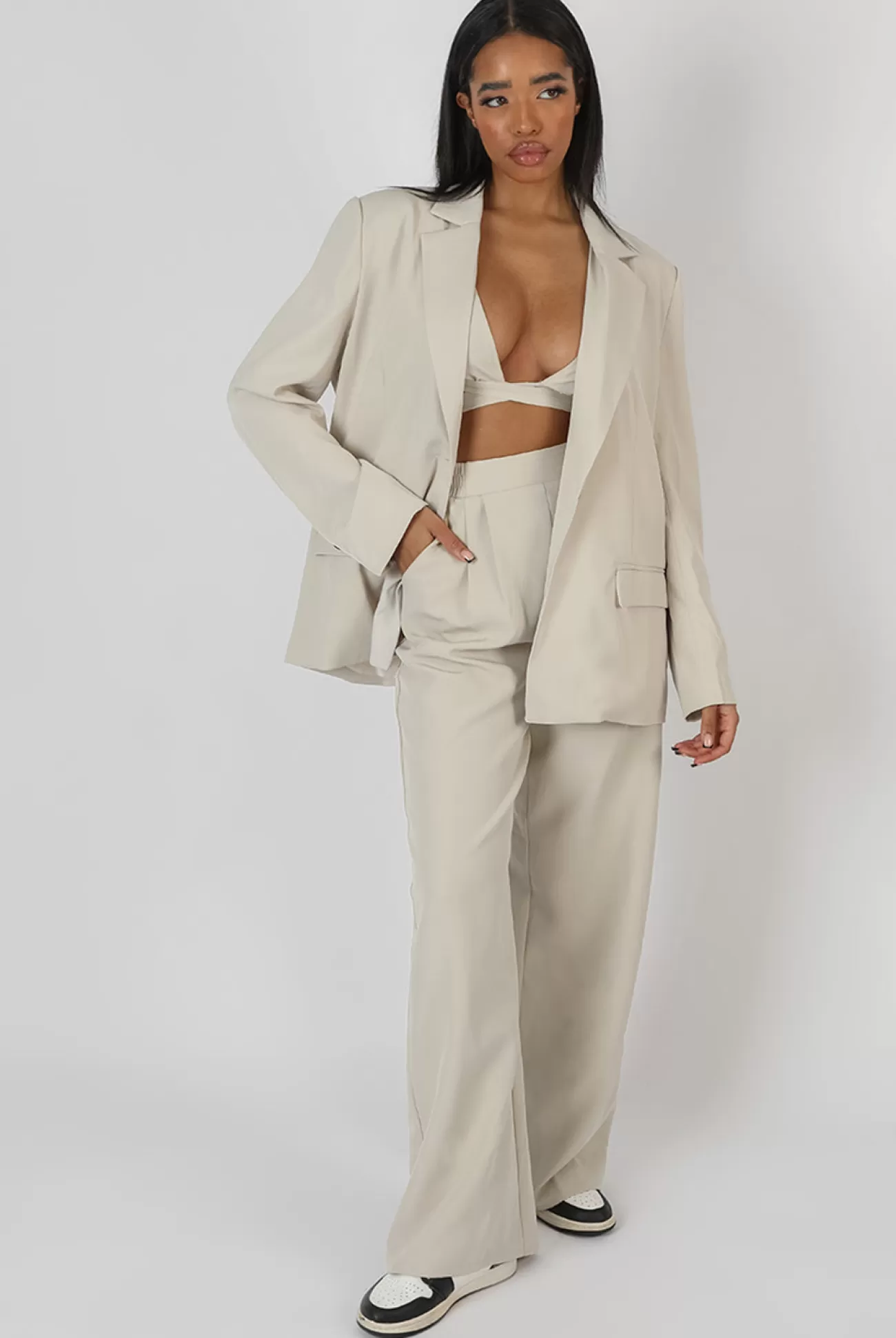 Public Desire Relaxed Blazer Stone Shop