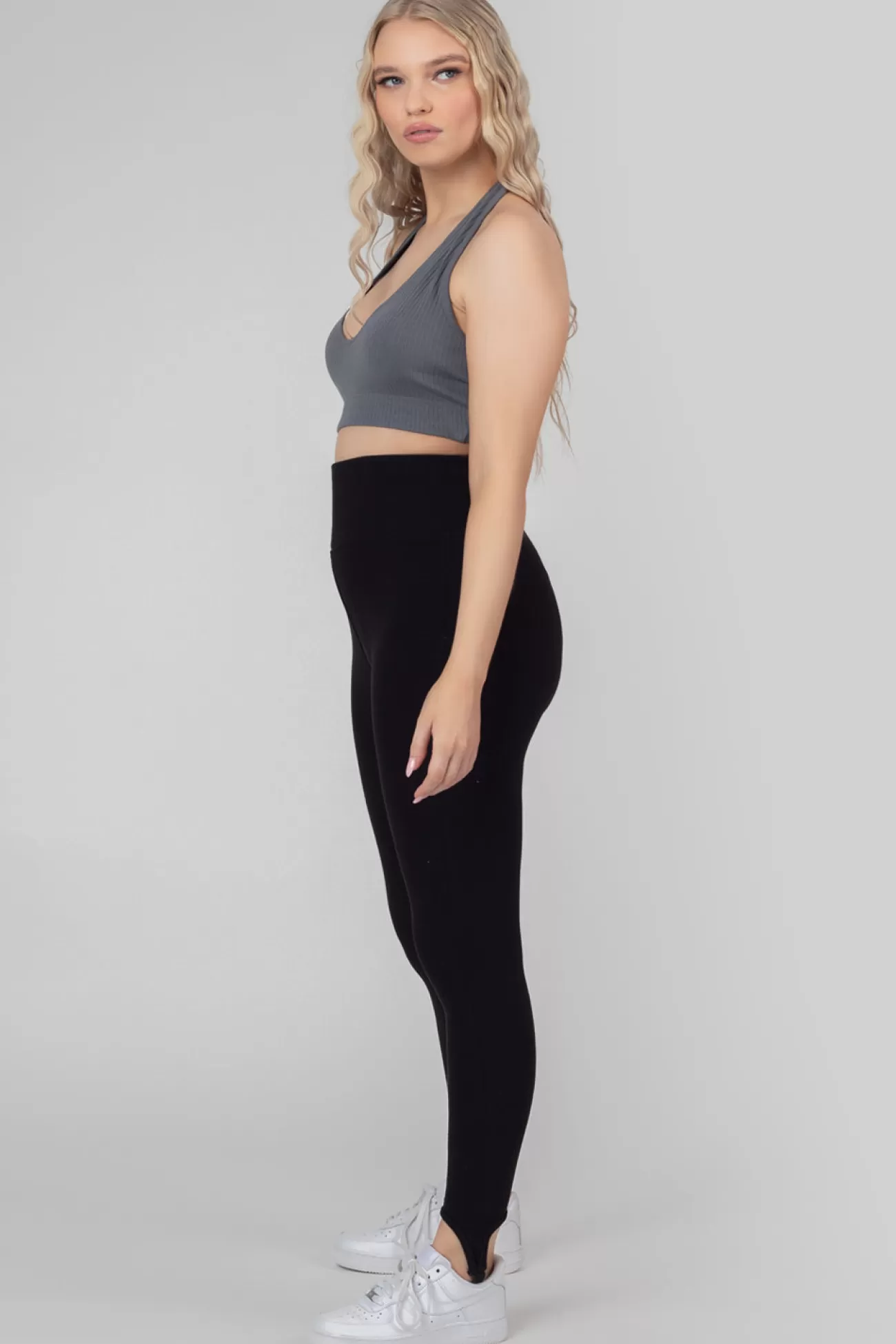 Public Desire Rib Stirrup Legging Black Online
