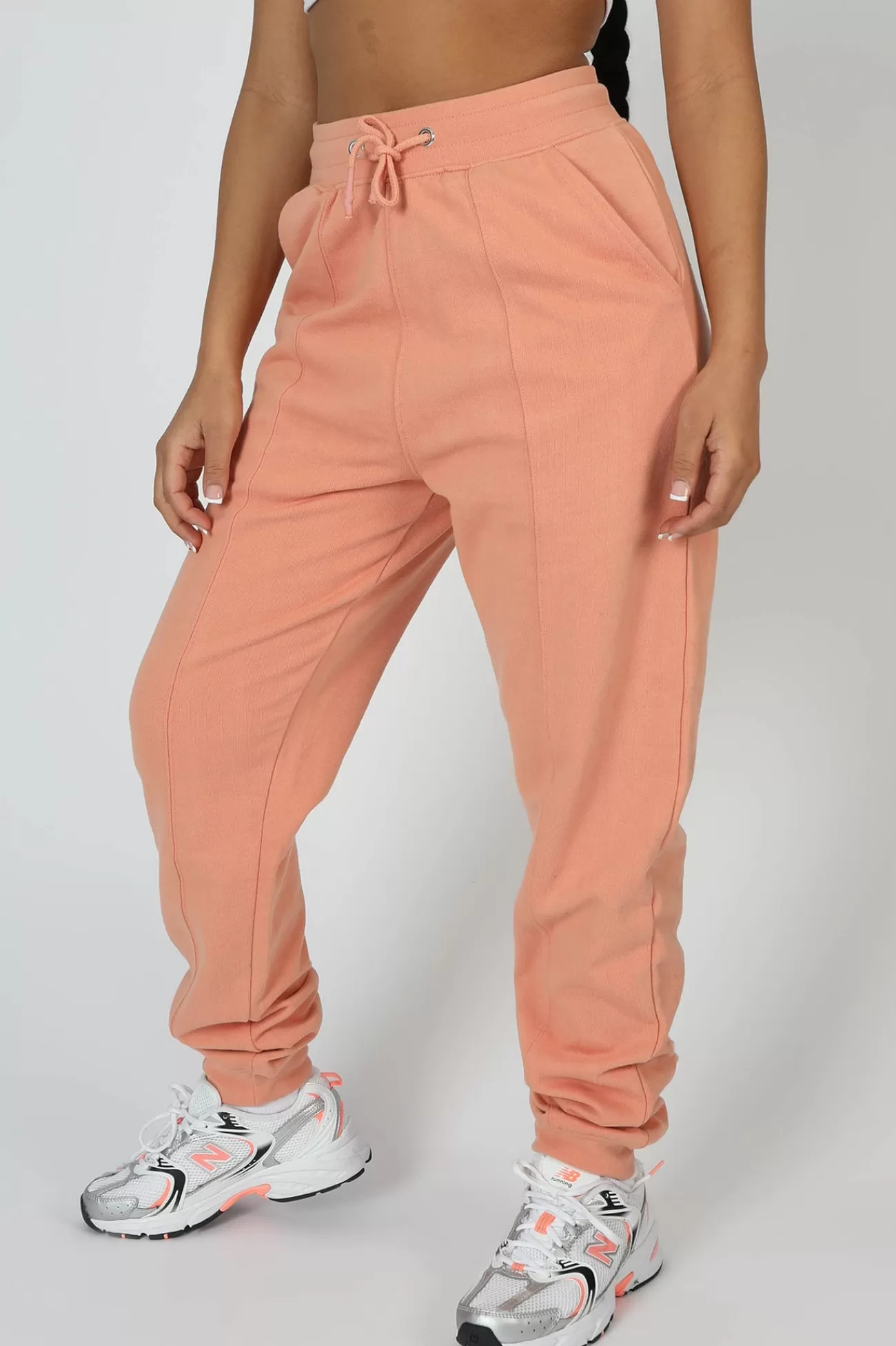 Public Desire Seam Front 90S Joggers Peach Flash Sale