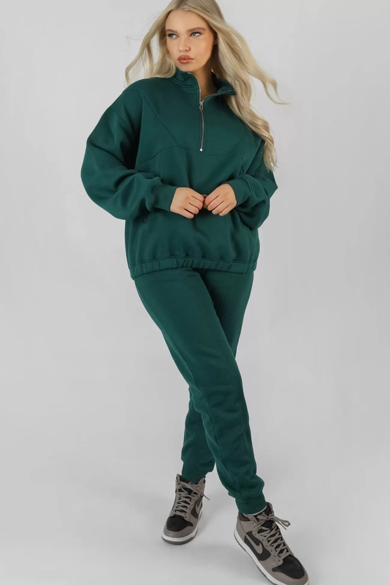 Public Desire Seam Front 90S Joggers Forest Green Forestgreen Online