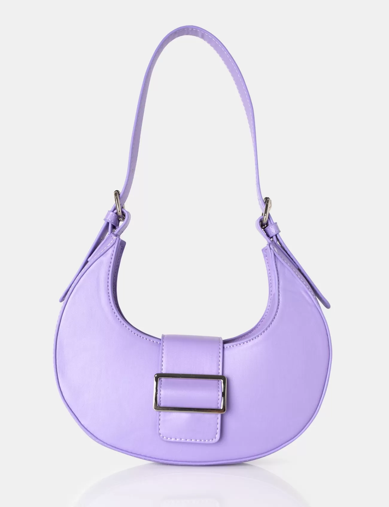 Public Desire Sicily Soft Pu Buckle Feature Hobo Shoulder Bag Lilac Flash Sale