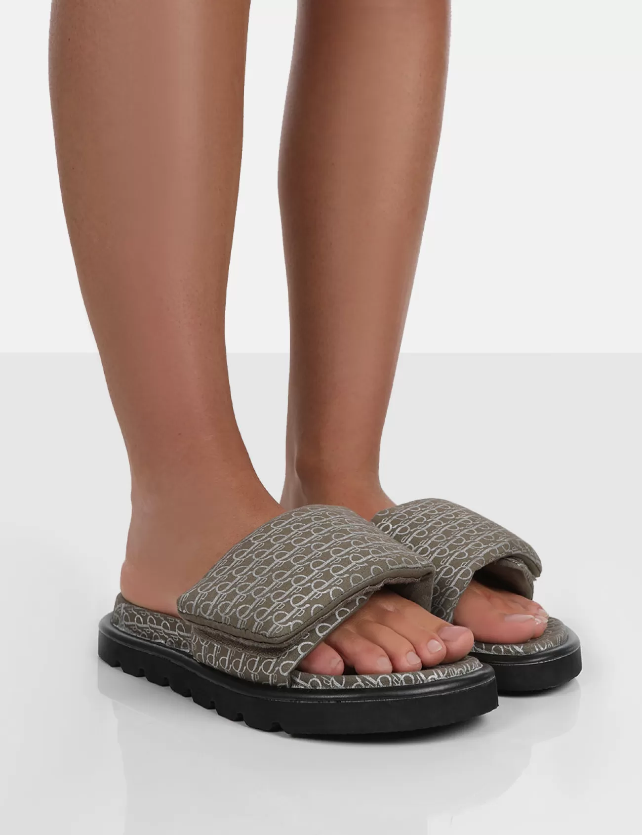 Public Desire Sweeter Print Padded Slide Sandals Multi Online