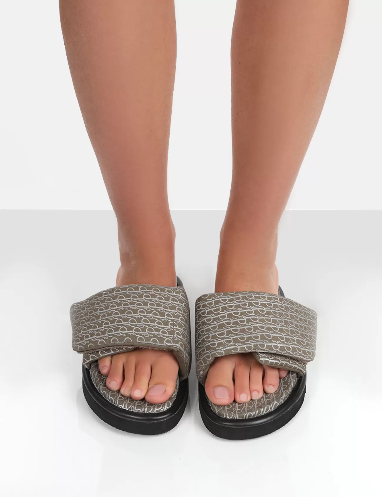 Public Desire Sweeter Print Padded Slide Sandals Multi Online