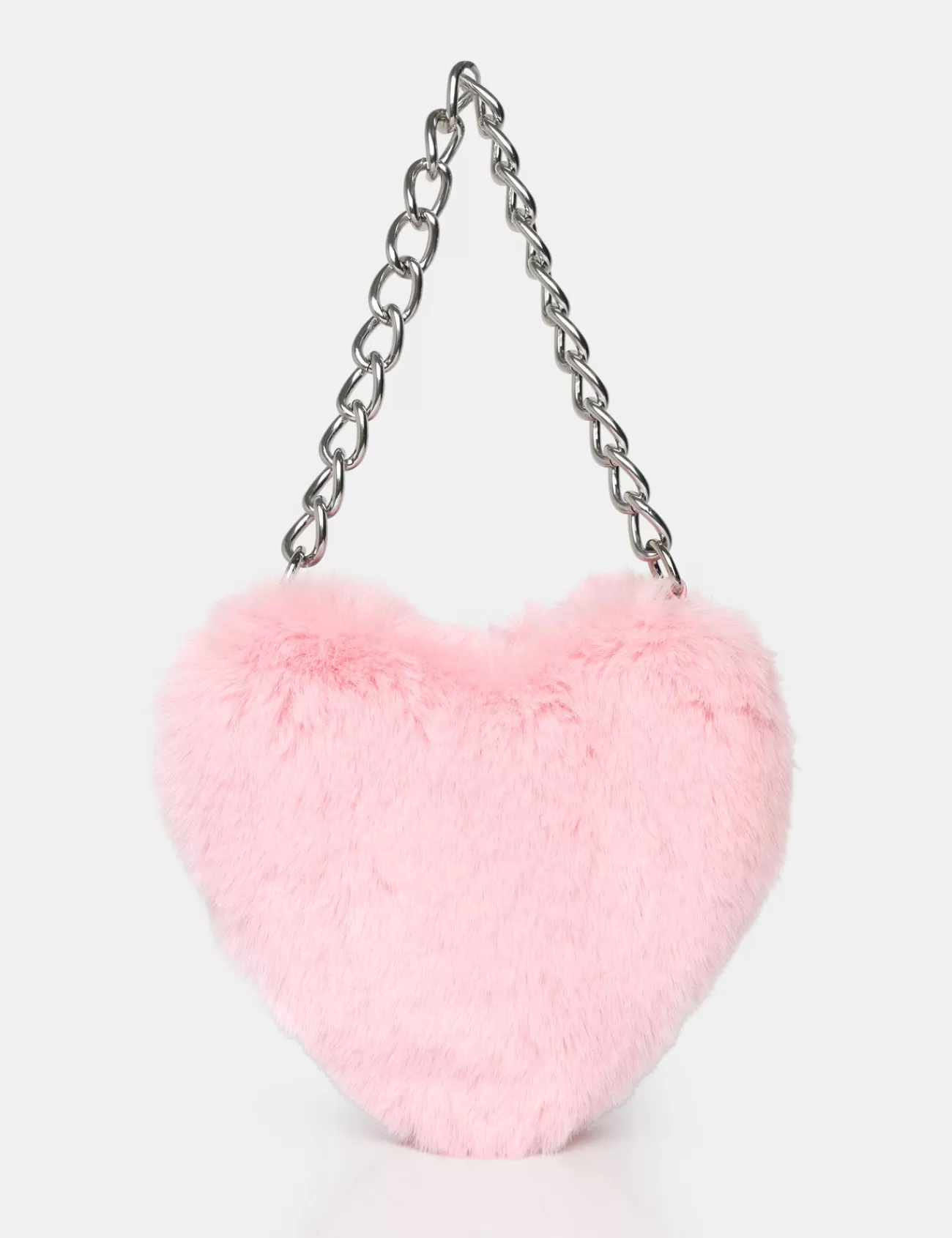 Public Desire The Anouk Heart Shaped Faux Fur Grab Bag Pink Online