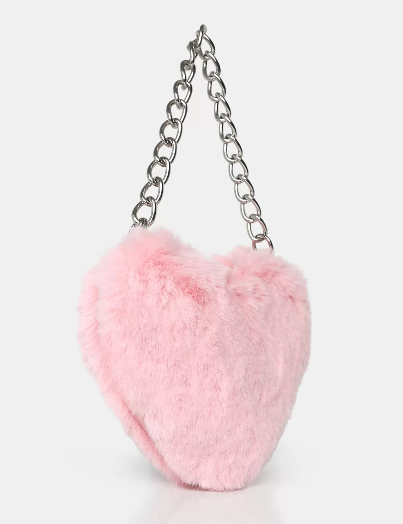 Public Desire The Anouk Heart Shaped Faux Fur Grab Bag Pink Online