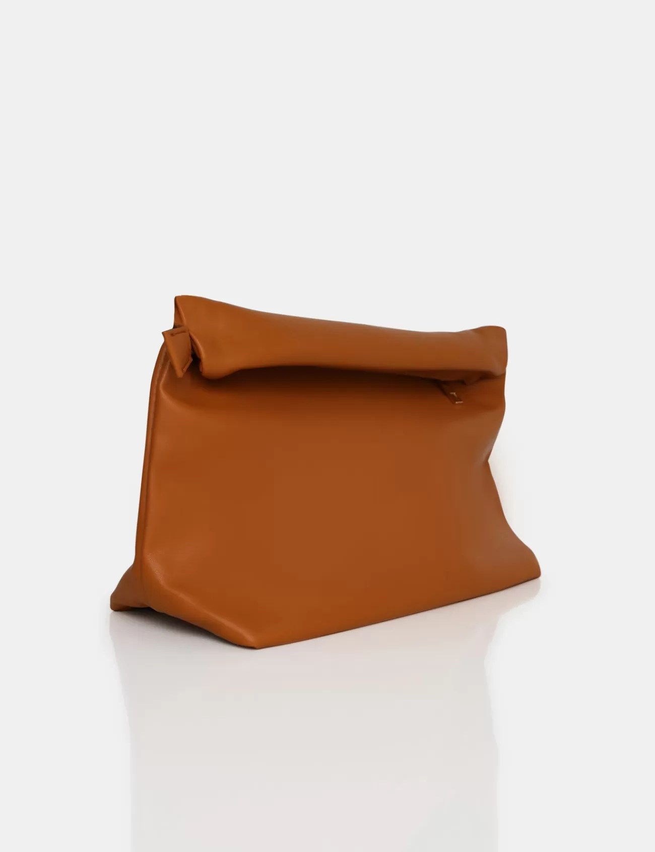 Public Desire The Aria Folded Detail Clutch Bag Caramel Store