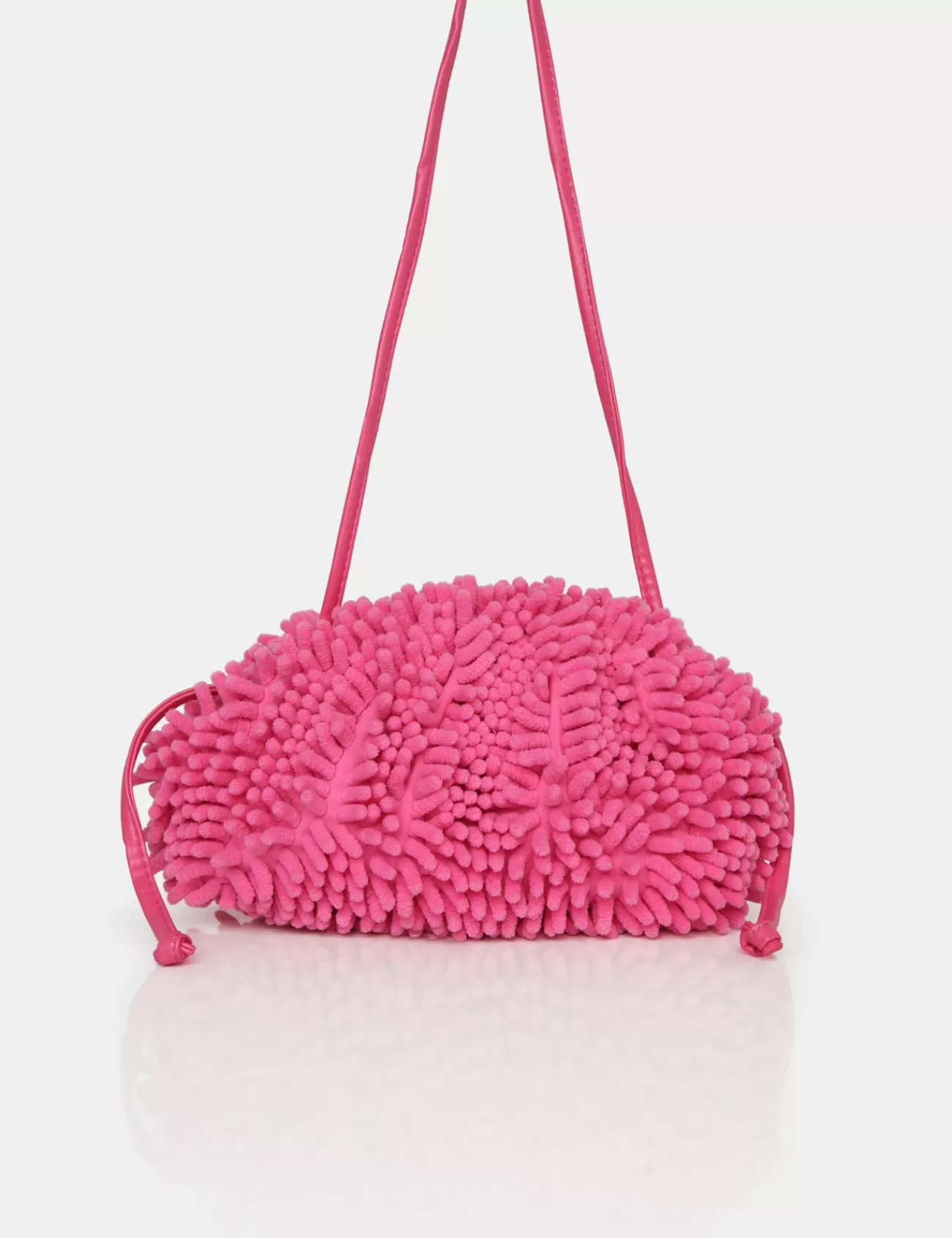 Public Desire The Ausha Chenille Clutch Bag Pink Cheap