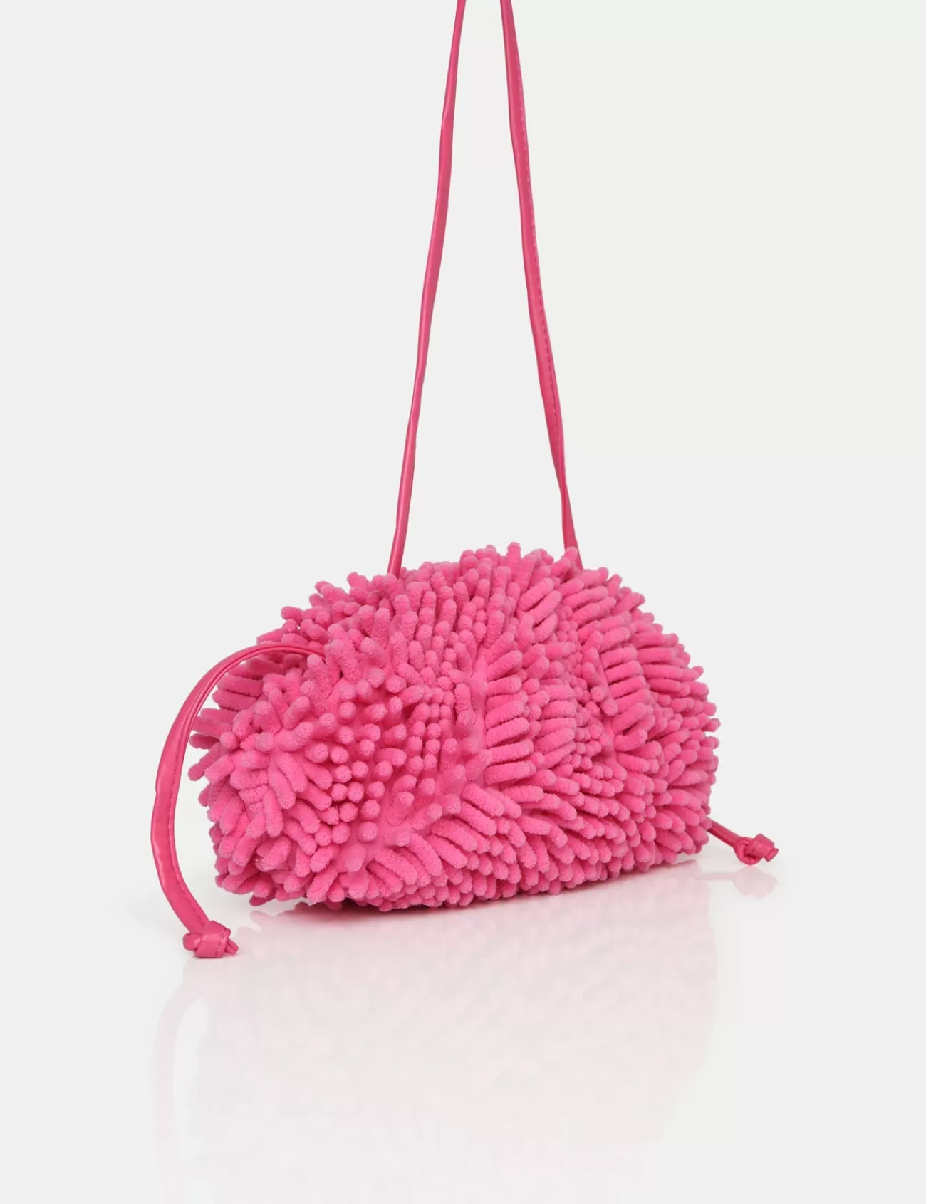 Public Desire The Ausha Chenille Clutch Bag Pink Cheap