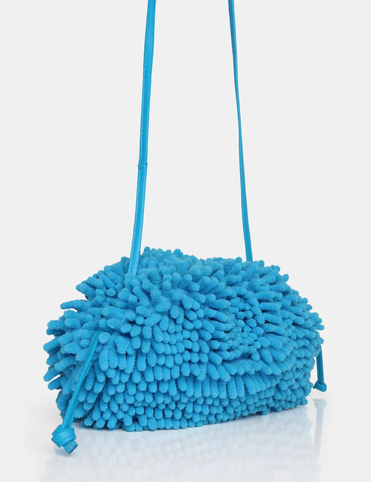 Public Desire The Ausha Chenille Clutch Bag Blue Cheap