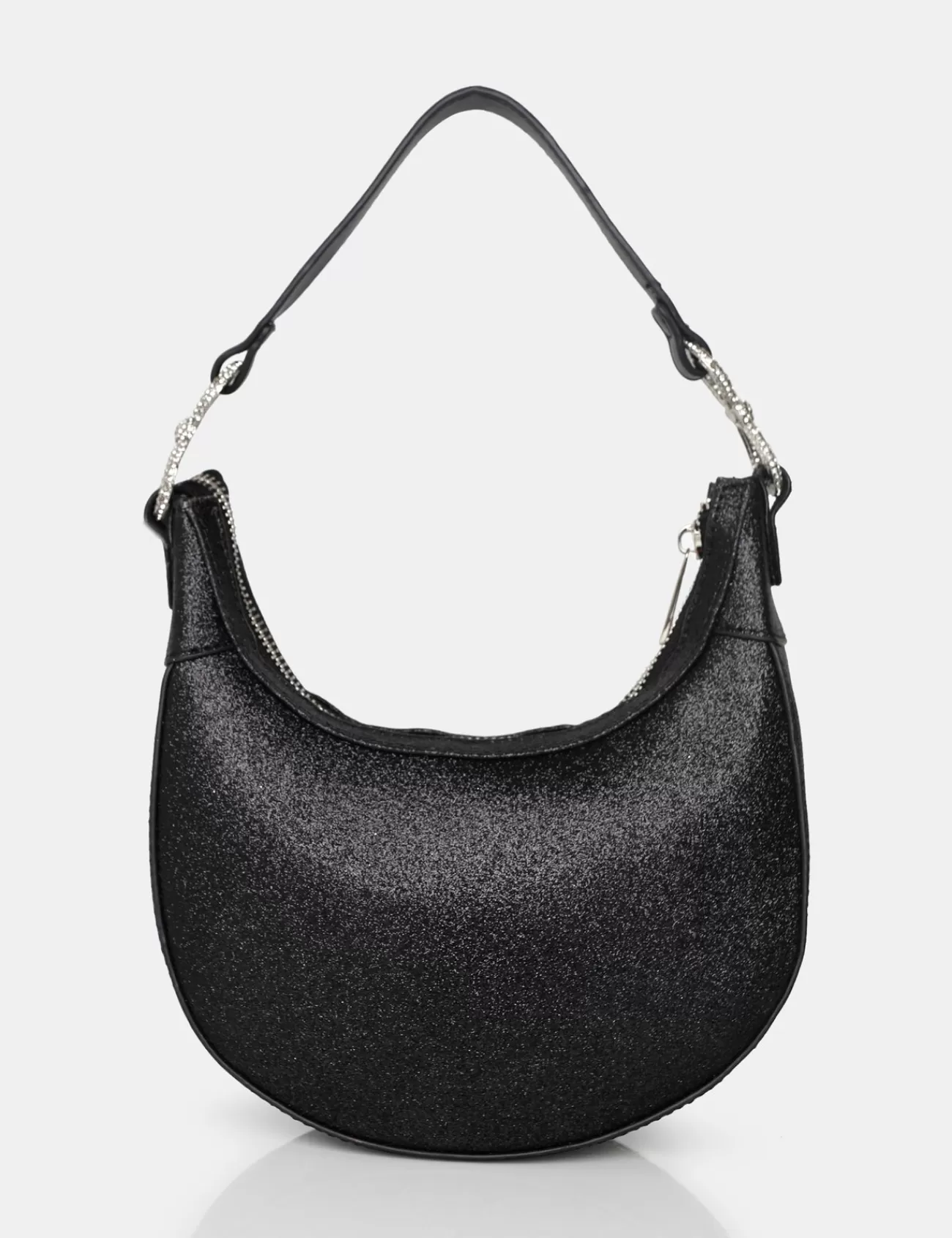 Public Desire The Bam Bam Black Glitter Bag Shop