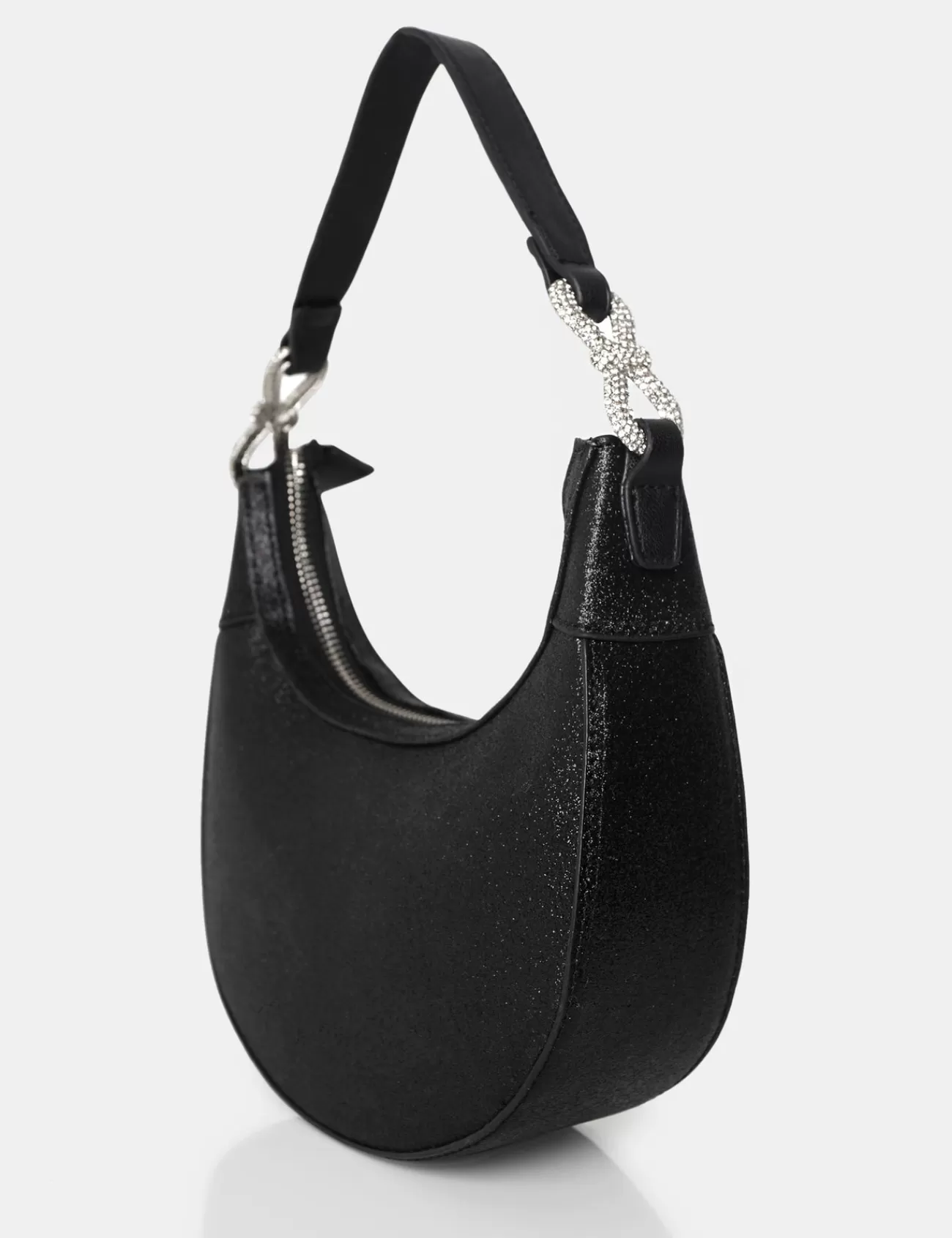 Public Desire The Bam Bam Black Glitter Bag Shop