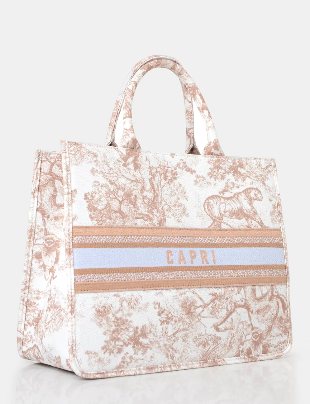 Public Desire The Capri Oversized Canvas Tote Bag Nude Cheap