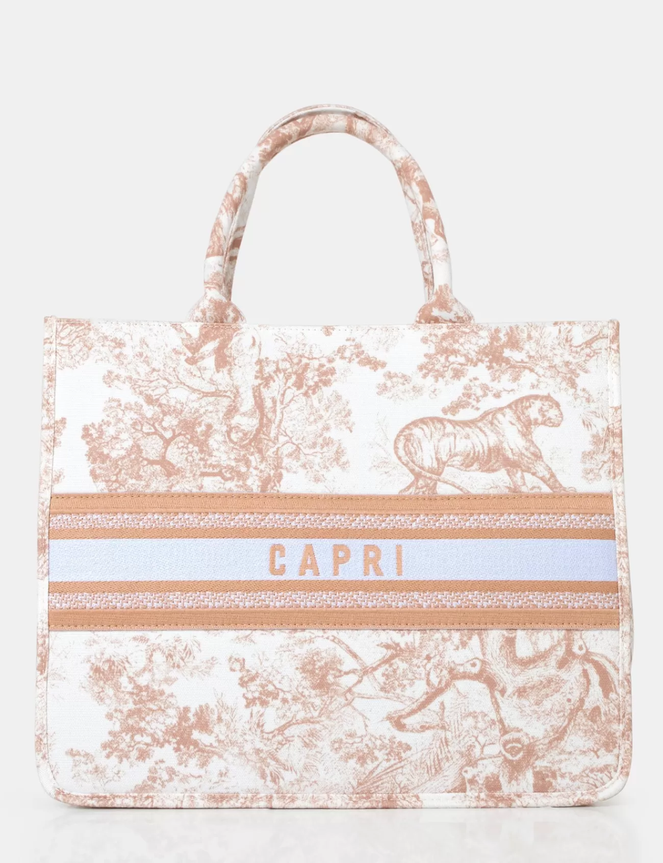 Public Desire The Capri Oversized Canvas Tote Bag Nude Cheap
