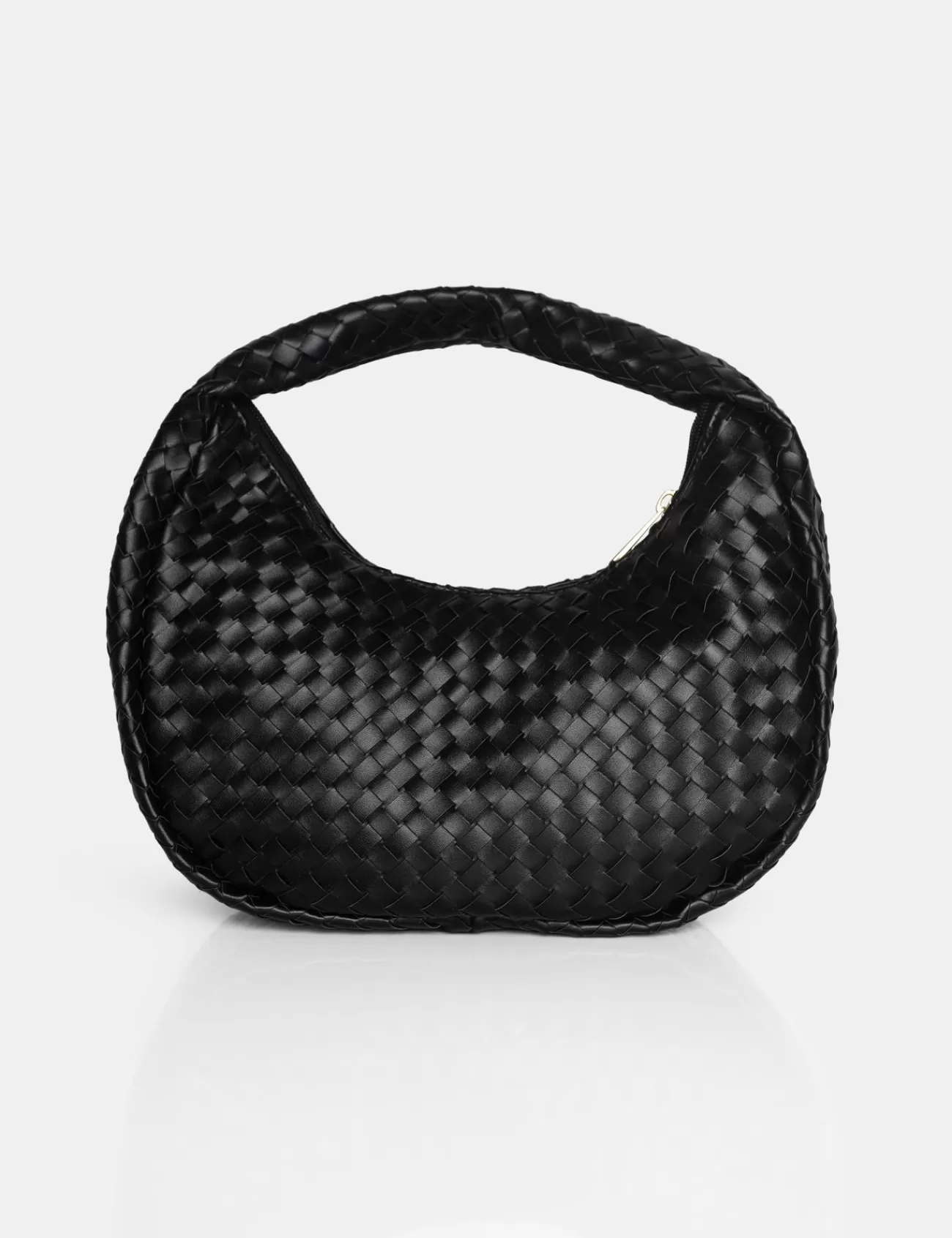 Public Desire The Capsian Woven Pu Grab Bag Black Store