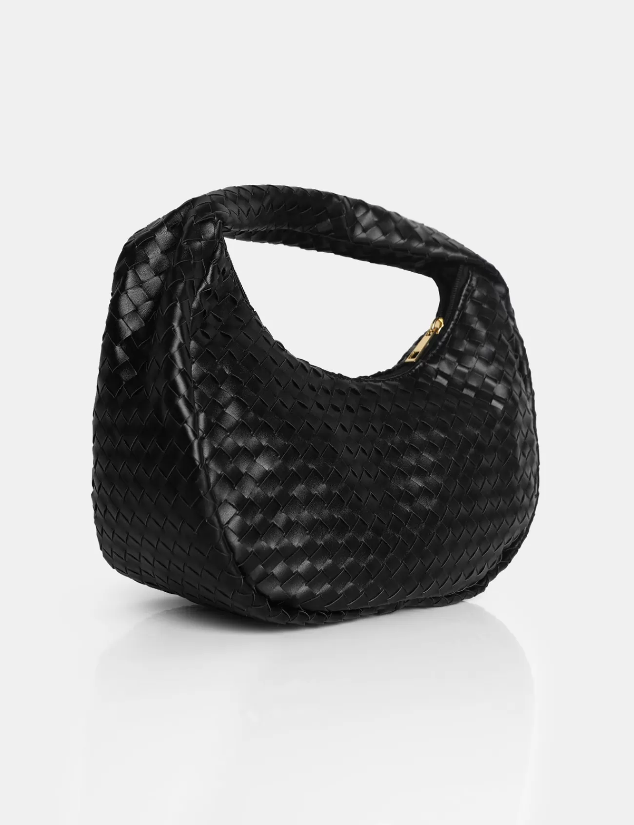 Public Desire The Capsian Woven Pu Grab Bag Black Store