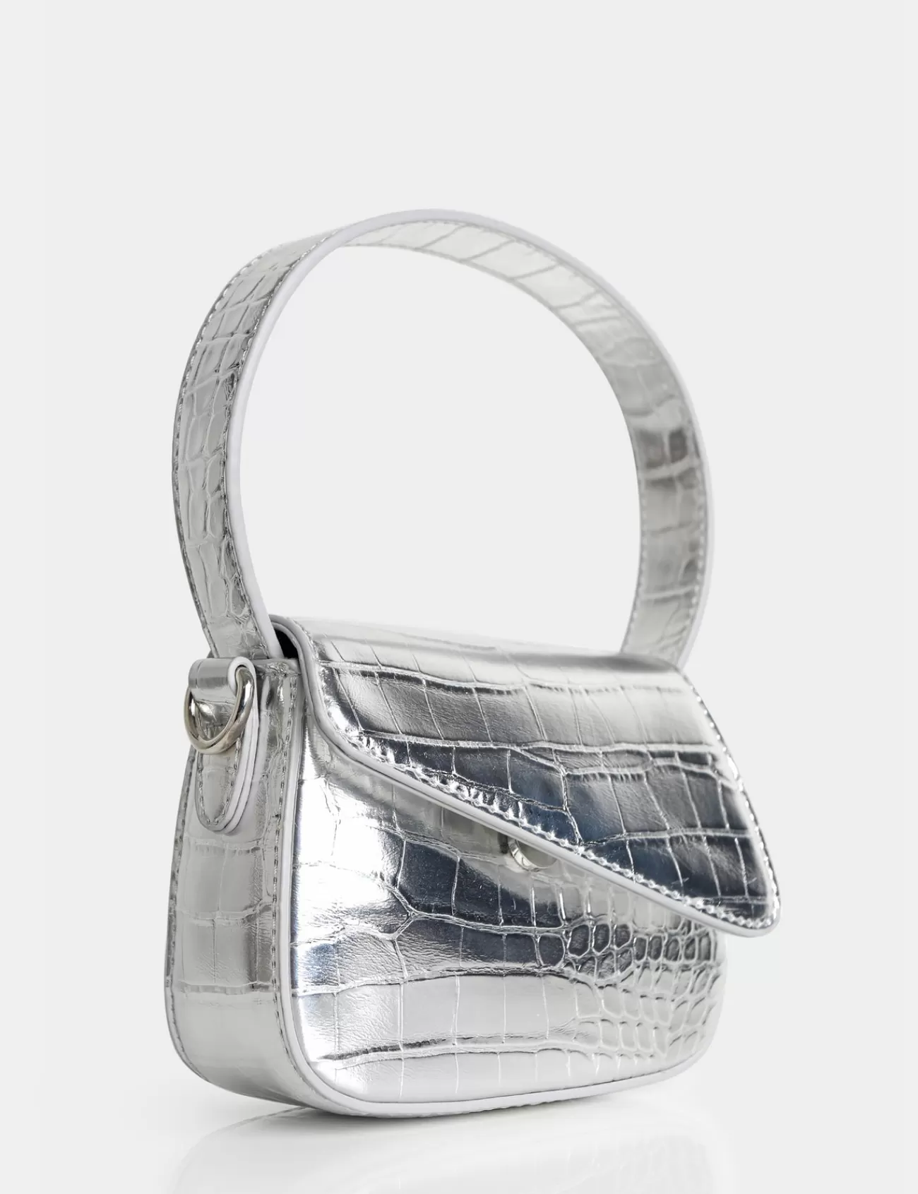 Public Desire The Jolee Metallic Silver Mini Grab Bag New