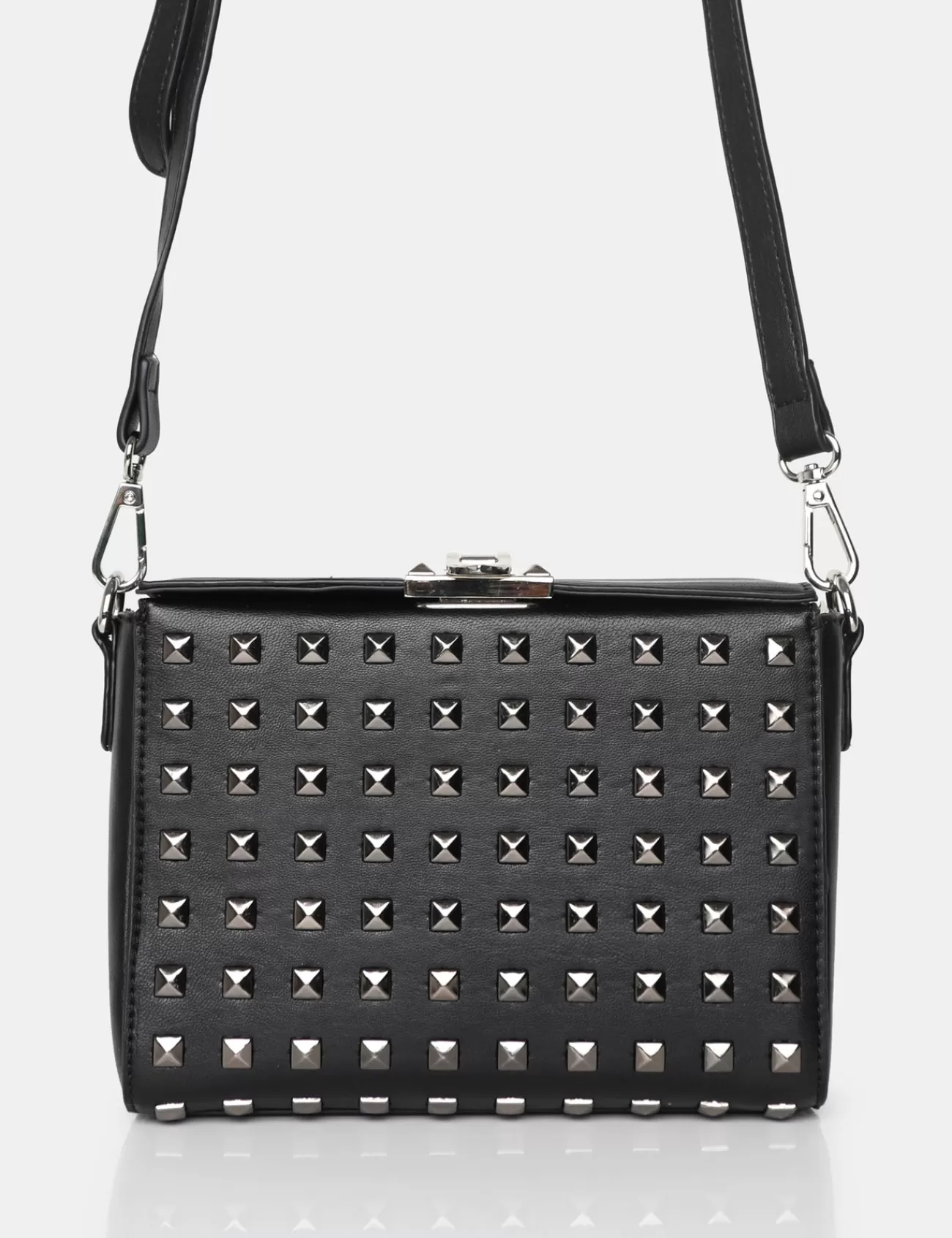 Public Desire The Jose Pu Metal Studded Bag Black Flash Sale