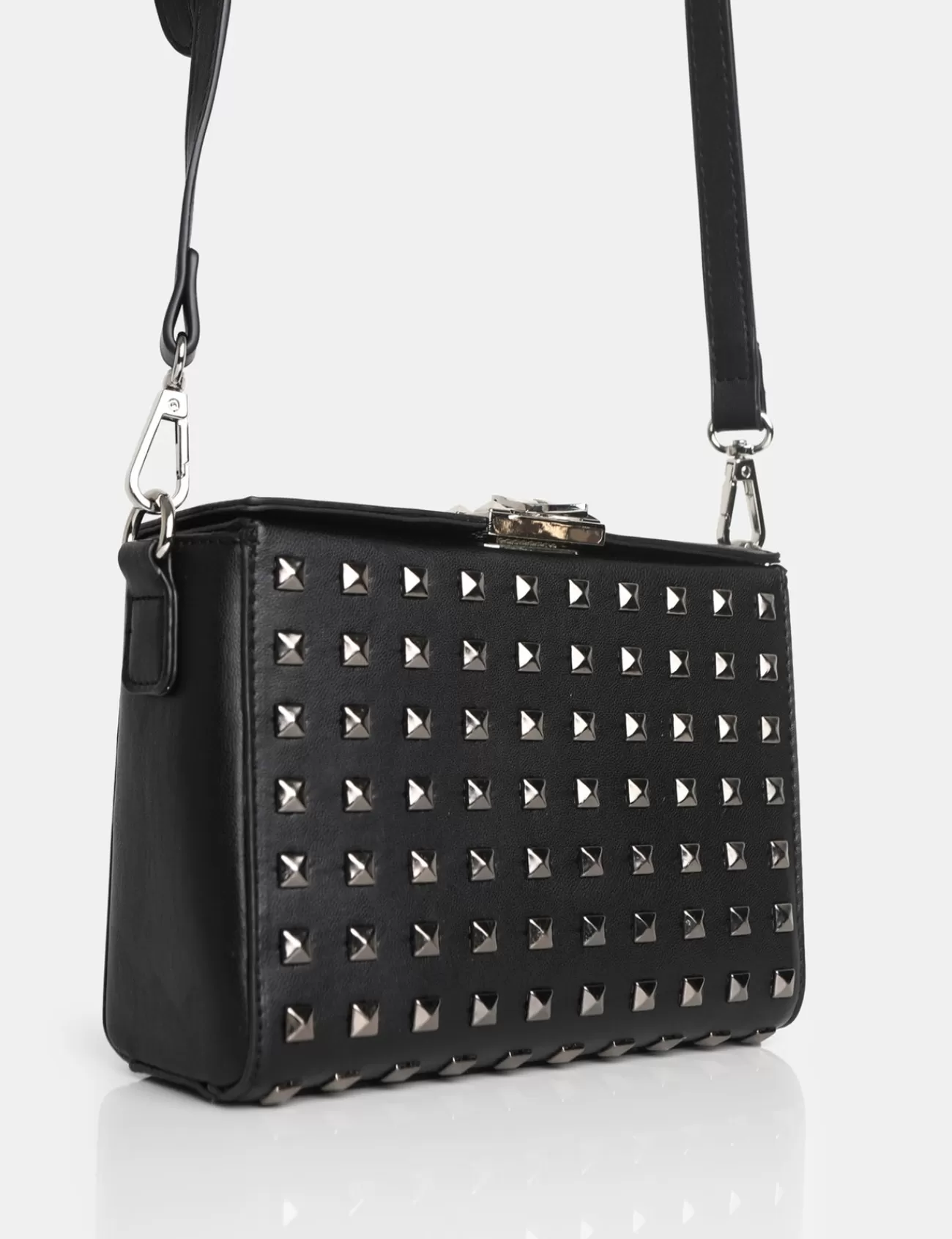Public Desire The Jose Pu Metal Studded Bag Black Flash Sale