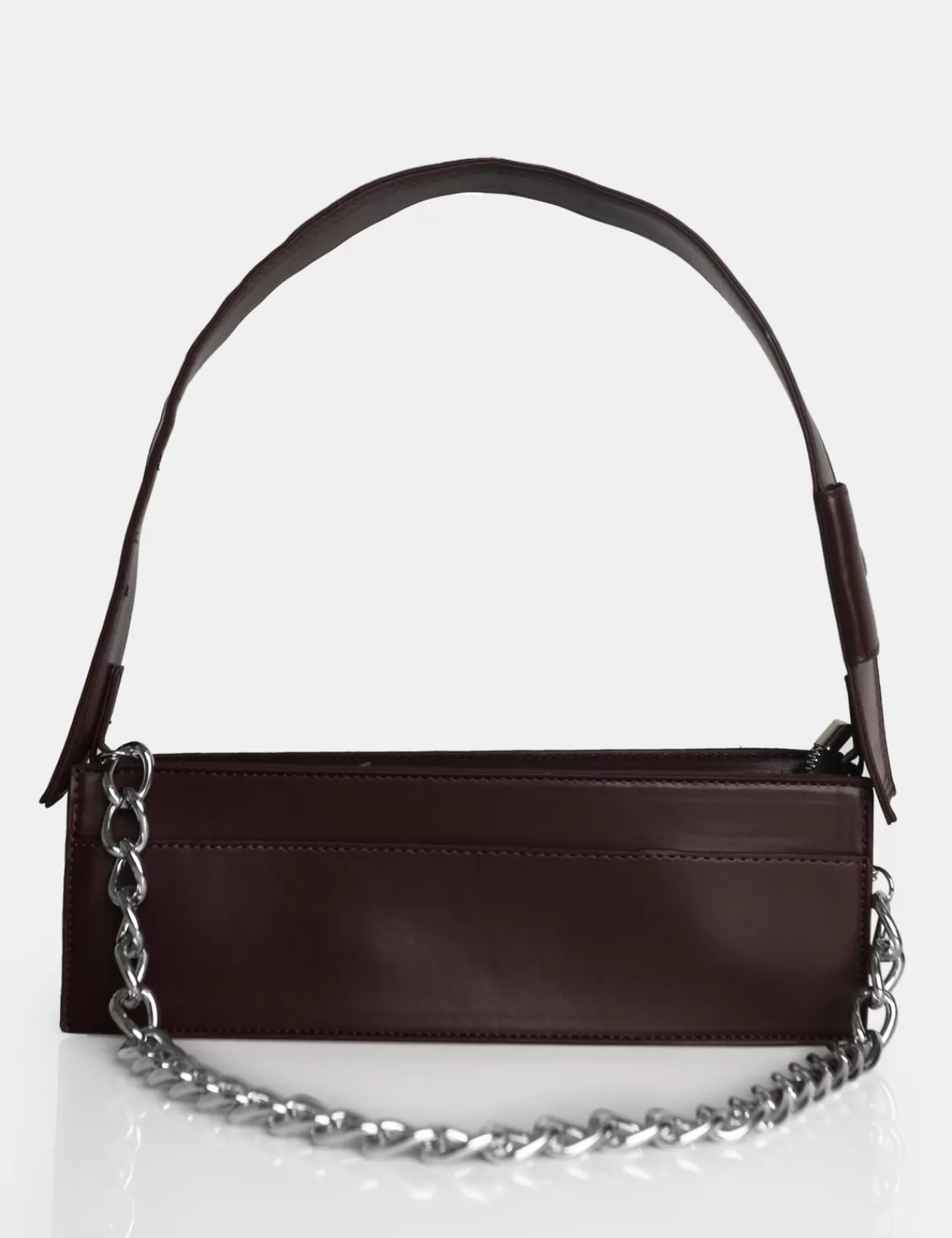 Public Desire The Koa Long Chain Detail Shoulder Bag Chocolate Cheap