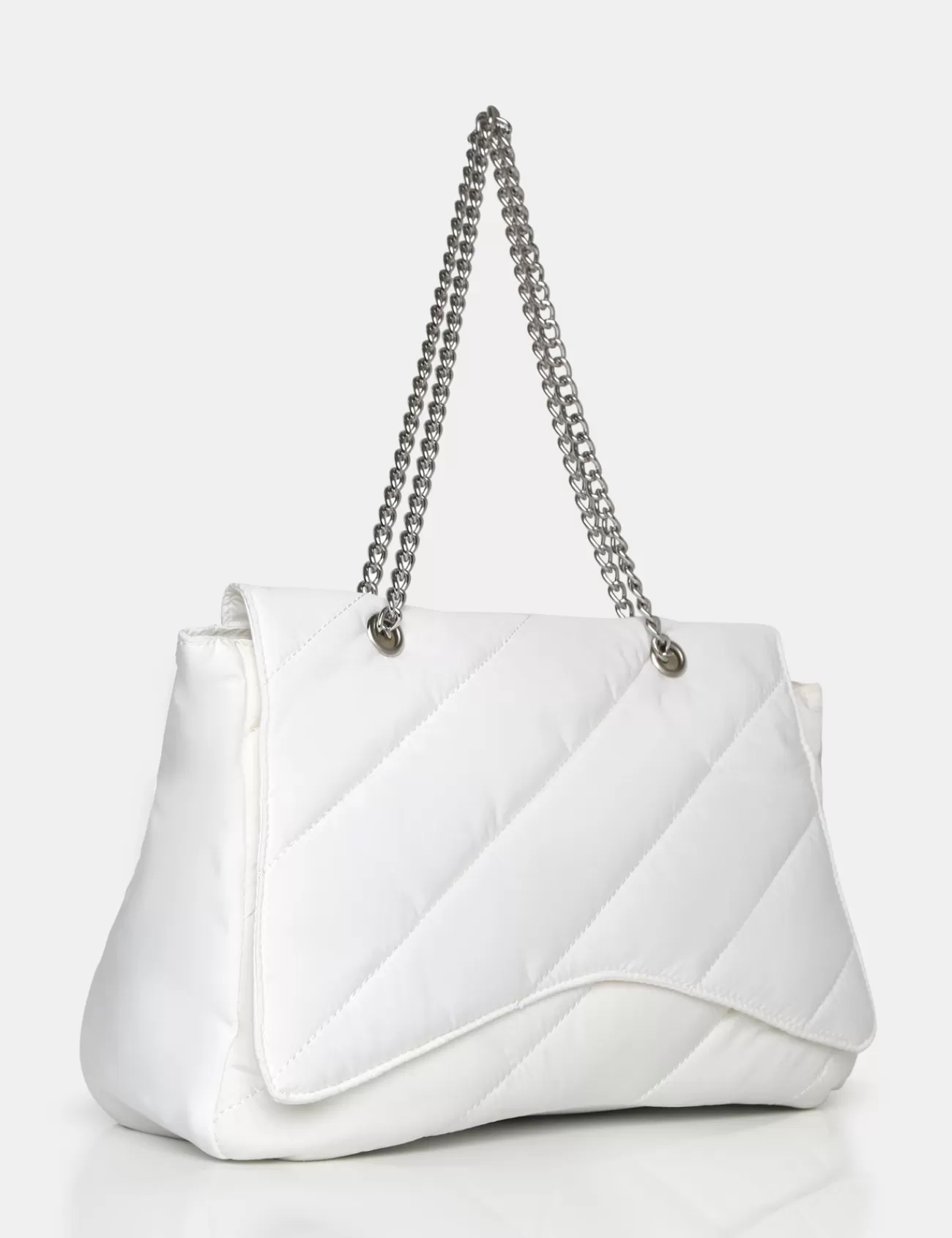Public Desire The Laina Nylon Tote Bag White Clearance