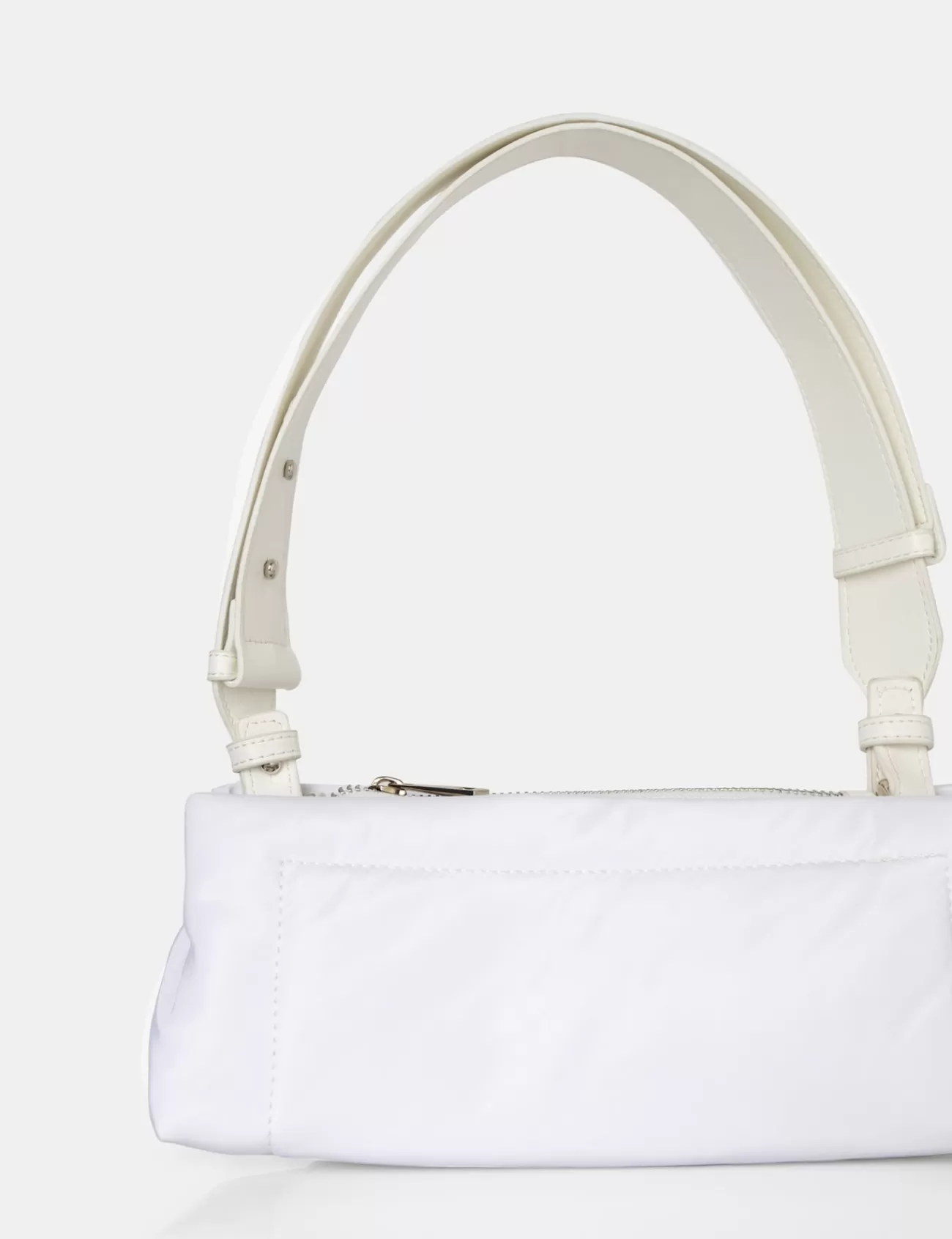 Public Desire The Ludo Nylon Elongated Shoulder Bag White Store