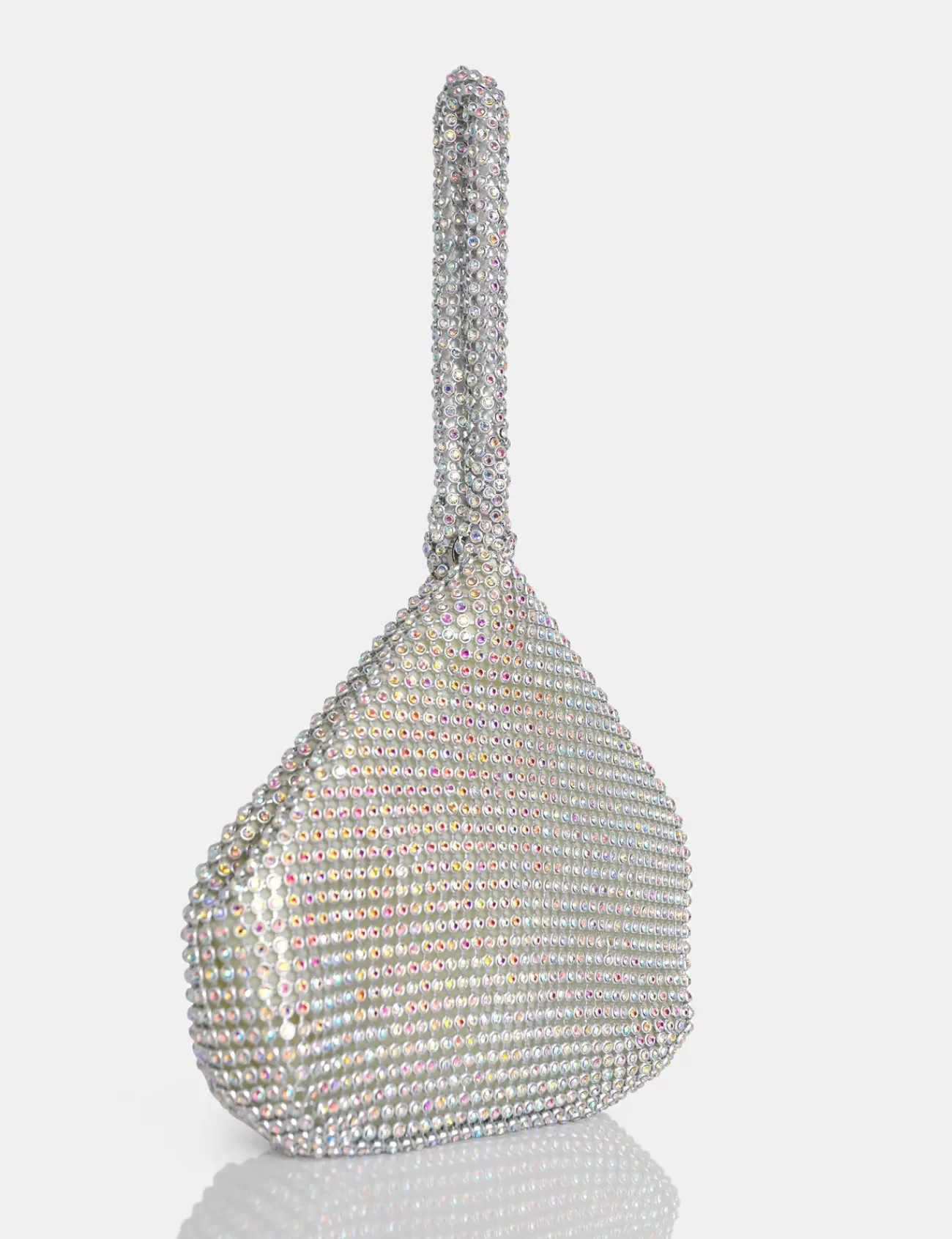 Public Desire The Marilyn Iridescent Mini Pouch Party Bag Silver New