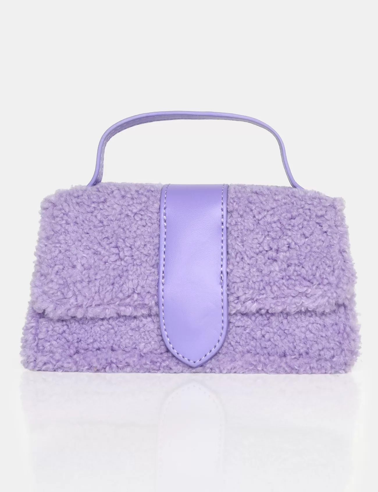 Public Desire The Mika Shearling Mini Bag Lilac Best Sale