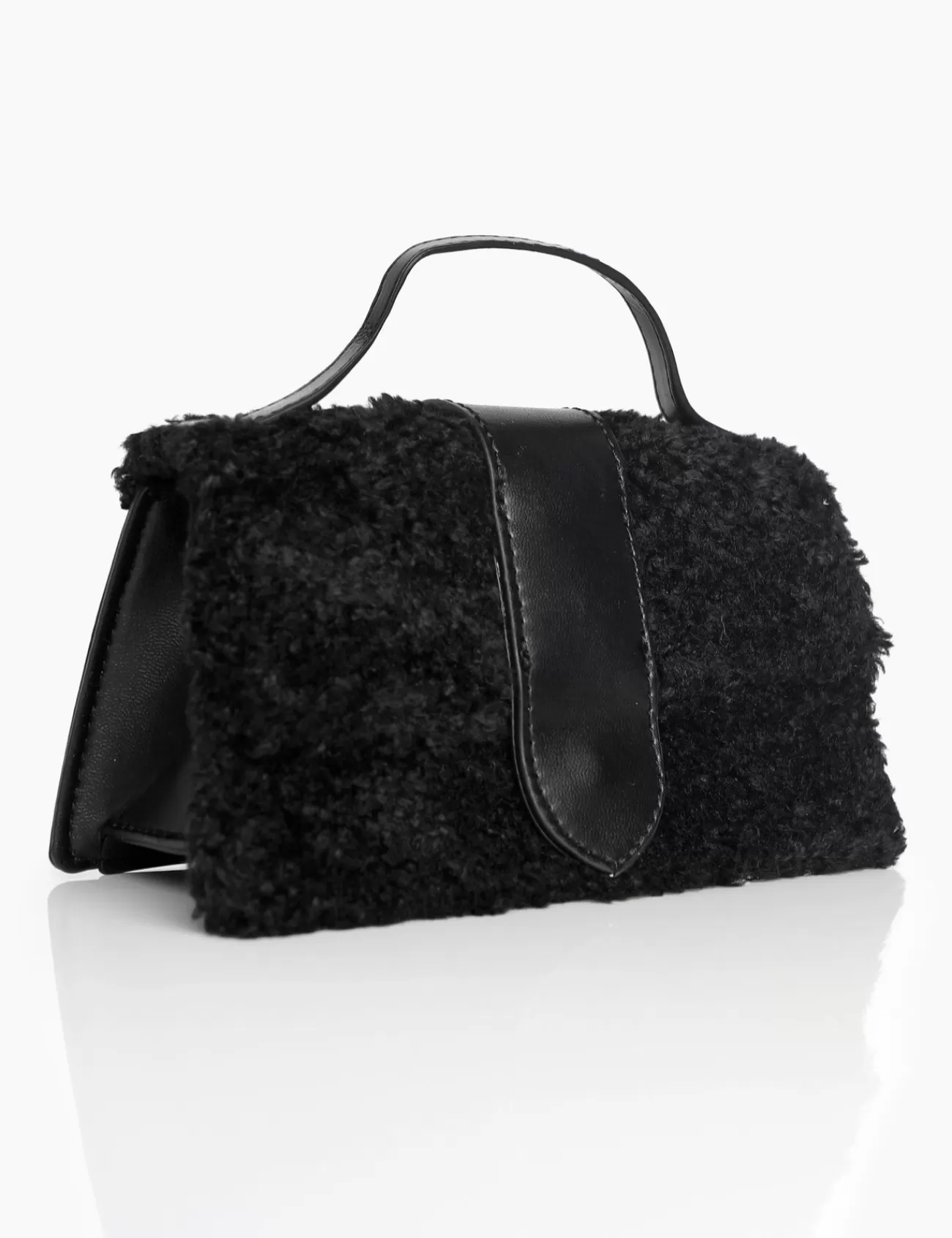 Public Desire The Mika Shearling Mini Bag Black Best