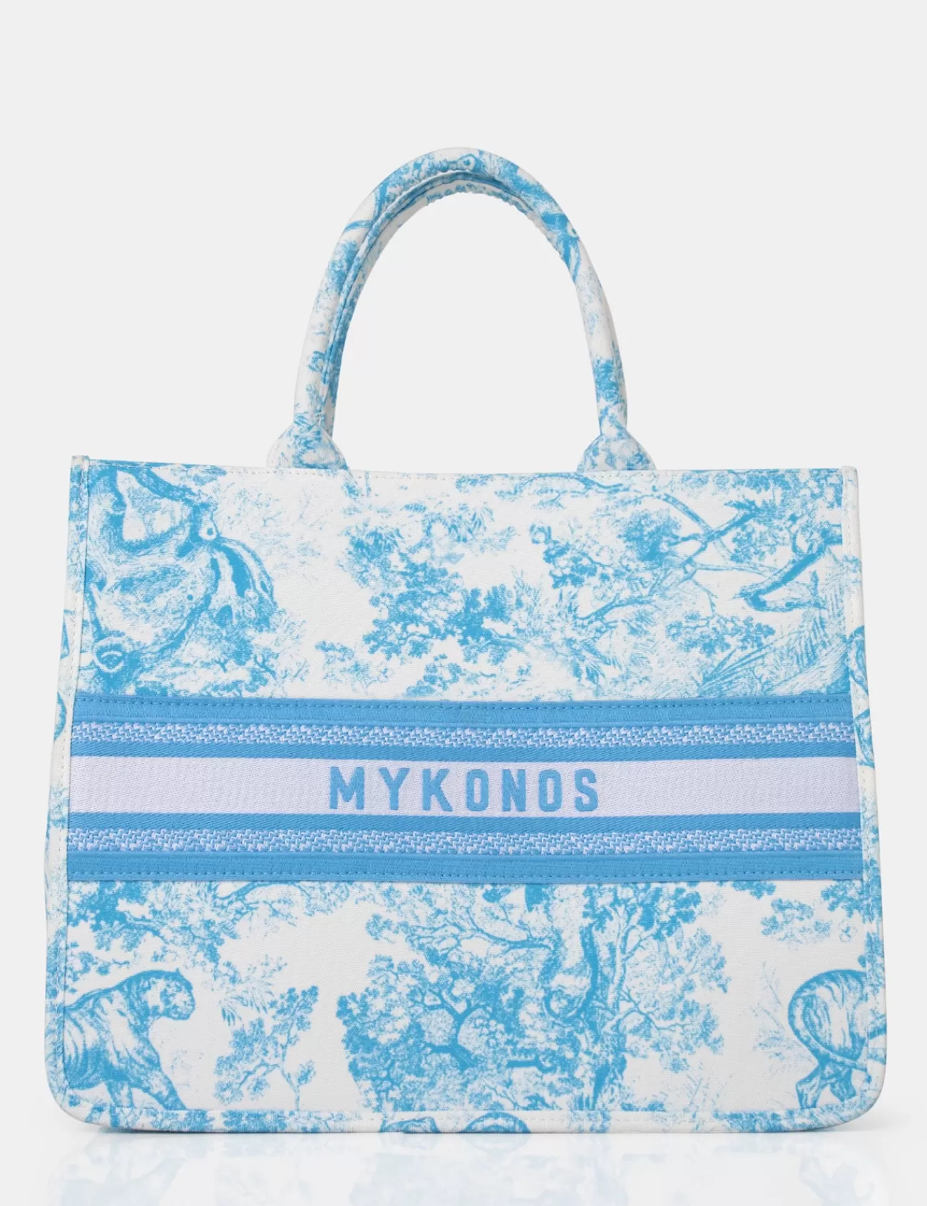 Public Desire The Mykonos Baby Oversized Canvas Tote Bag Blue Best